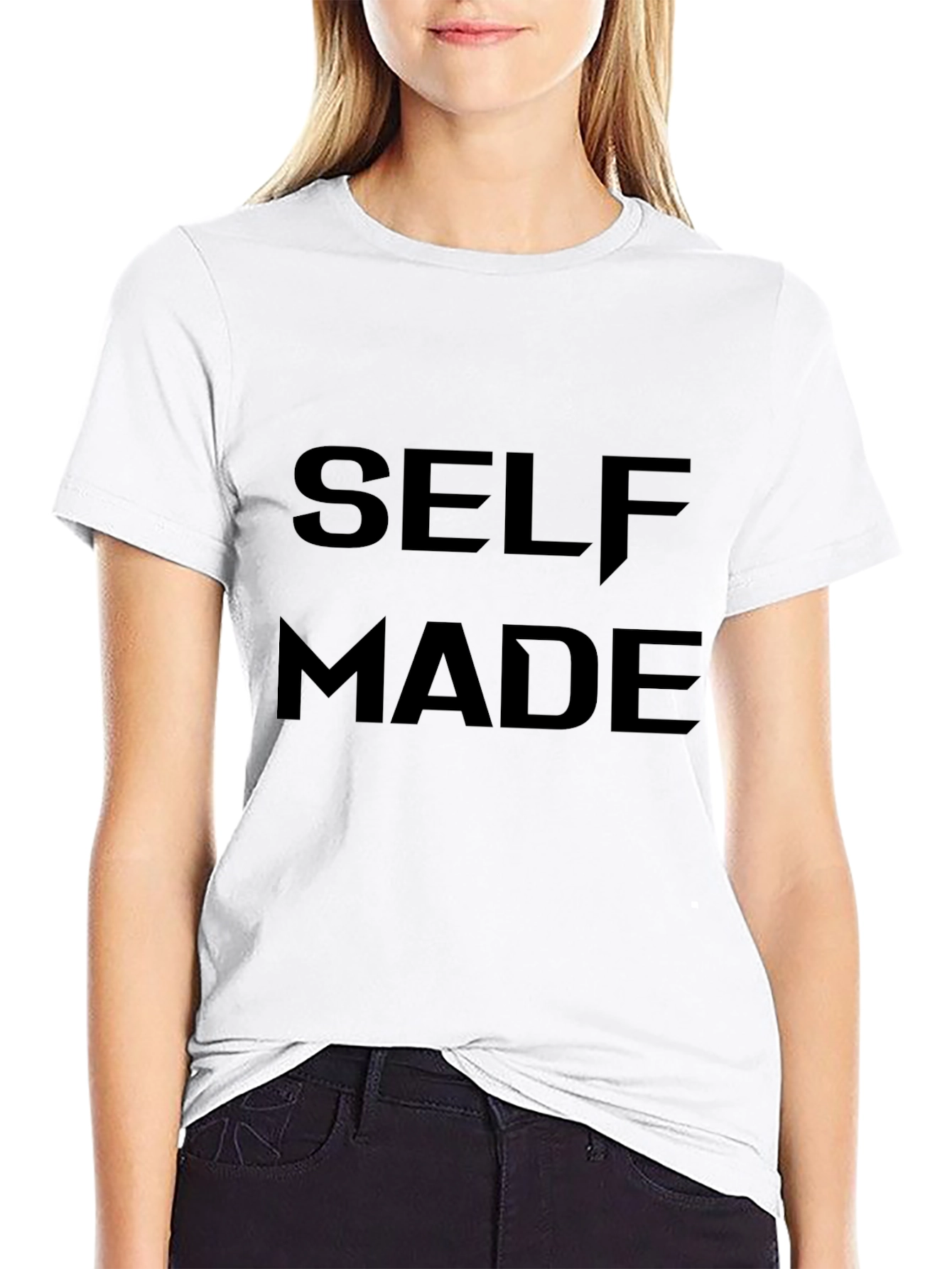 Self Made Black Graphic T-Shirt