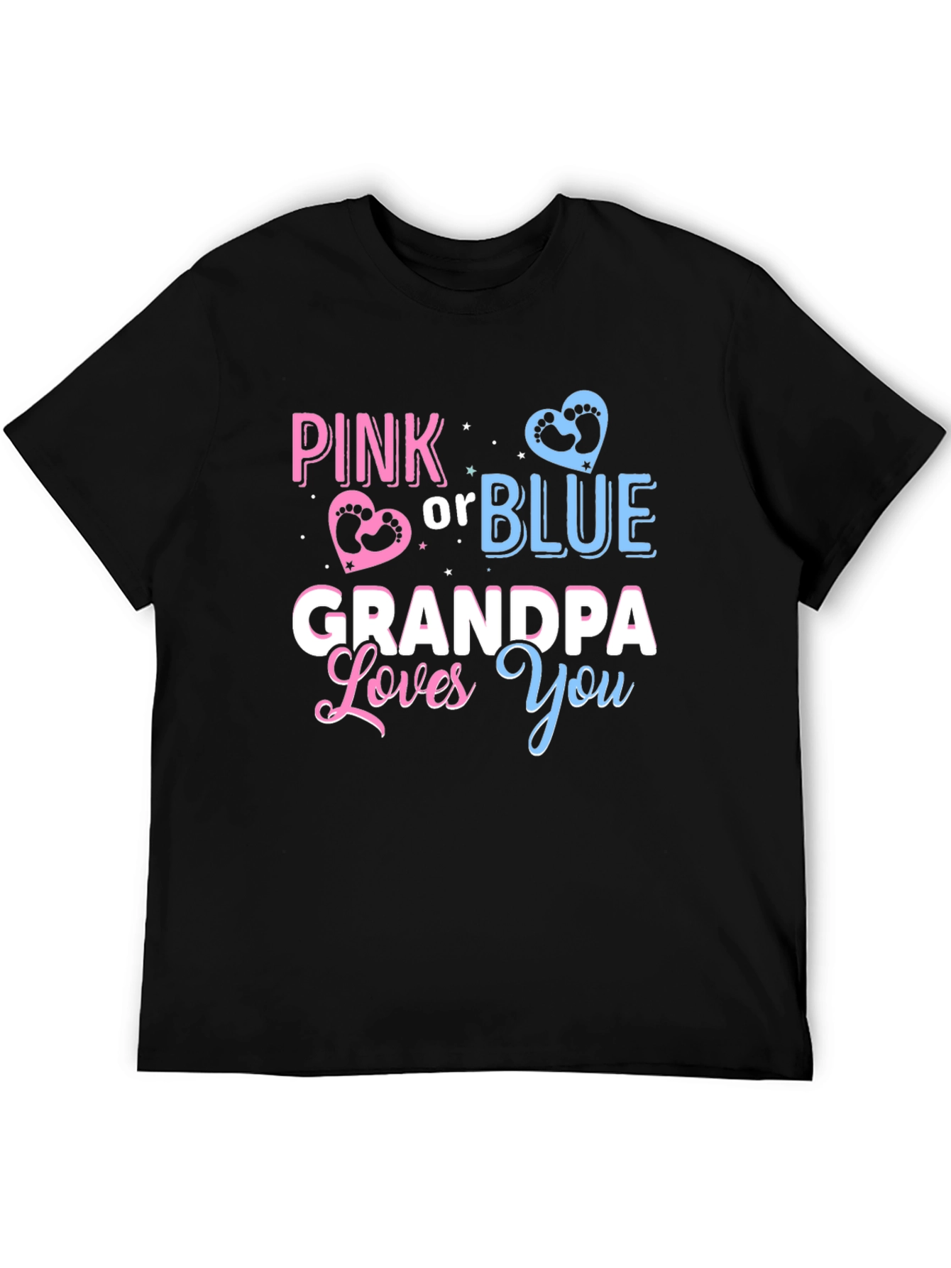 Pink or Blue Grandpa Loves You T-Shirt