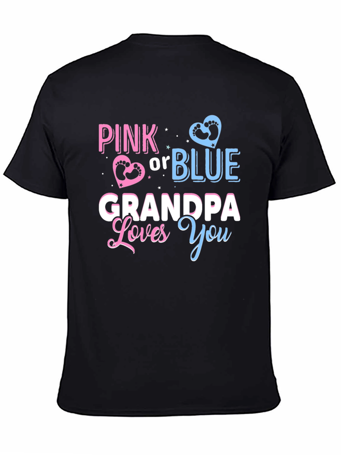 Pink or Blue Grandpa Loves You T-Shirt