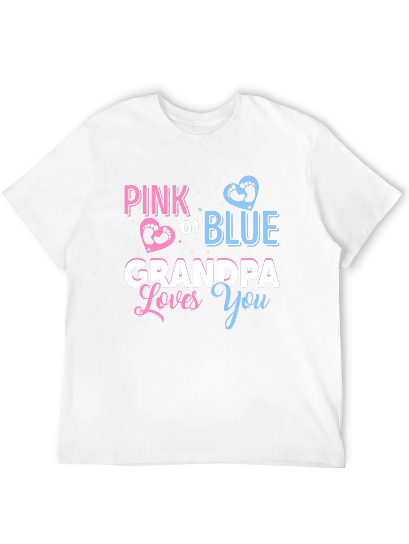 Pink or Blue Grandpa Loves You T-Shirt