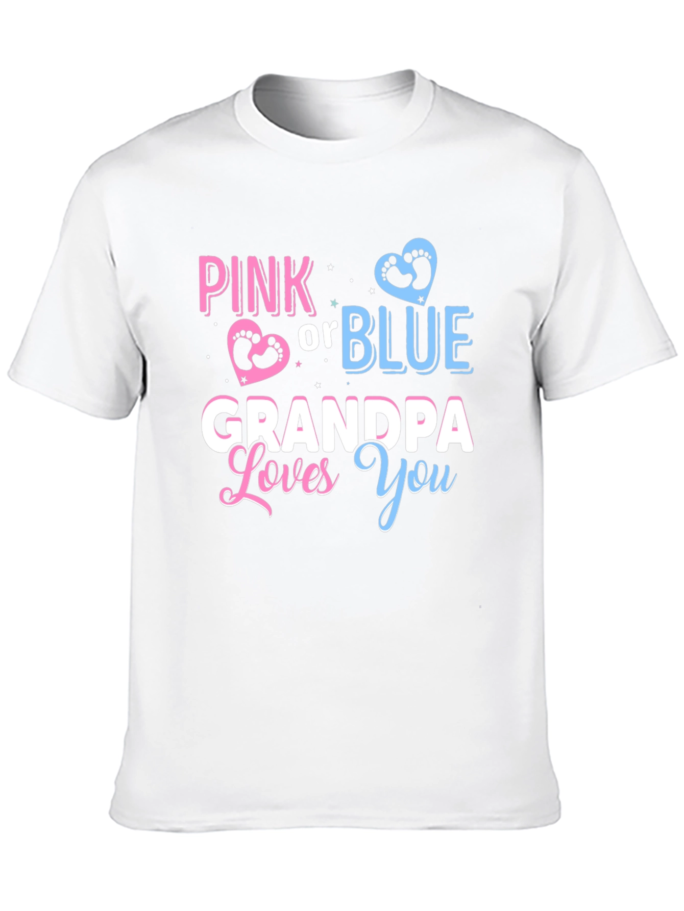 Pink or Blue Grandpa Loves You T-Shirt