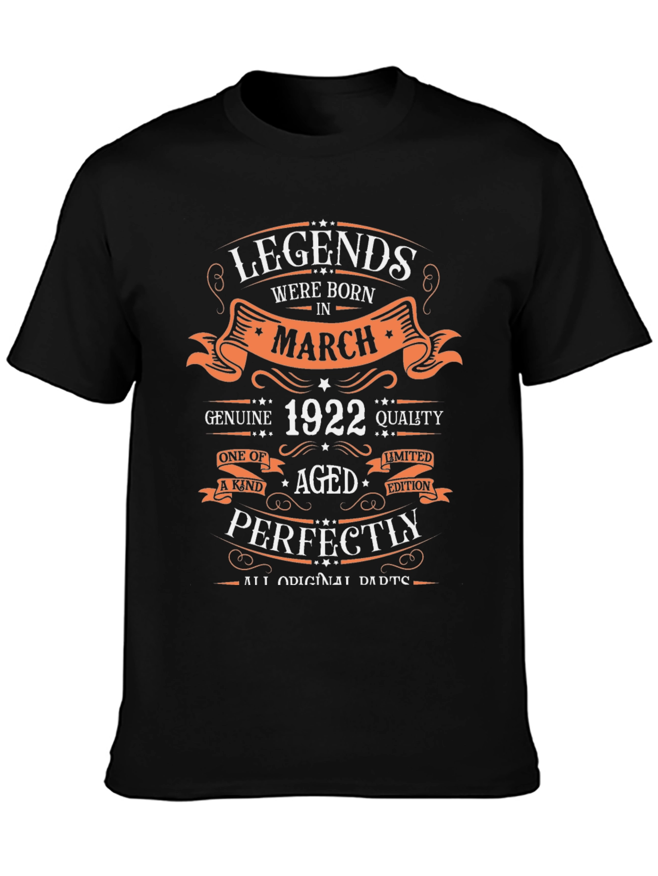 Legends Born in March 1922 Graphic T-Shirt