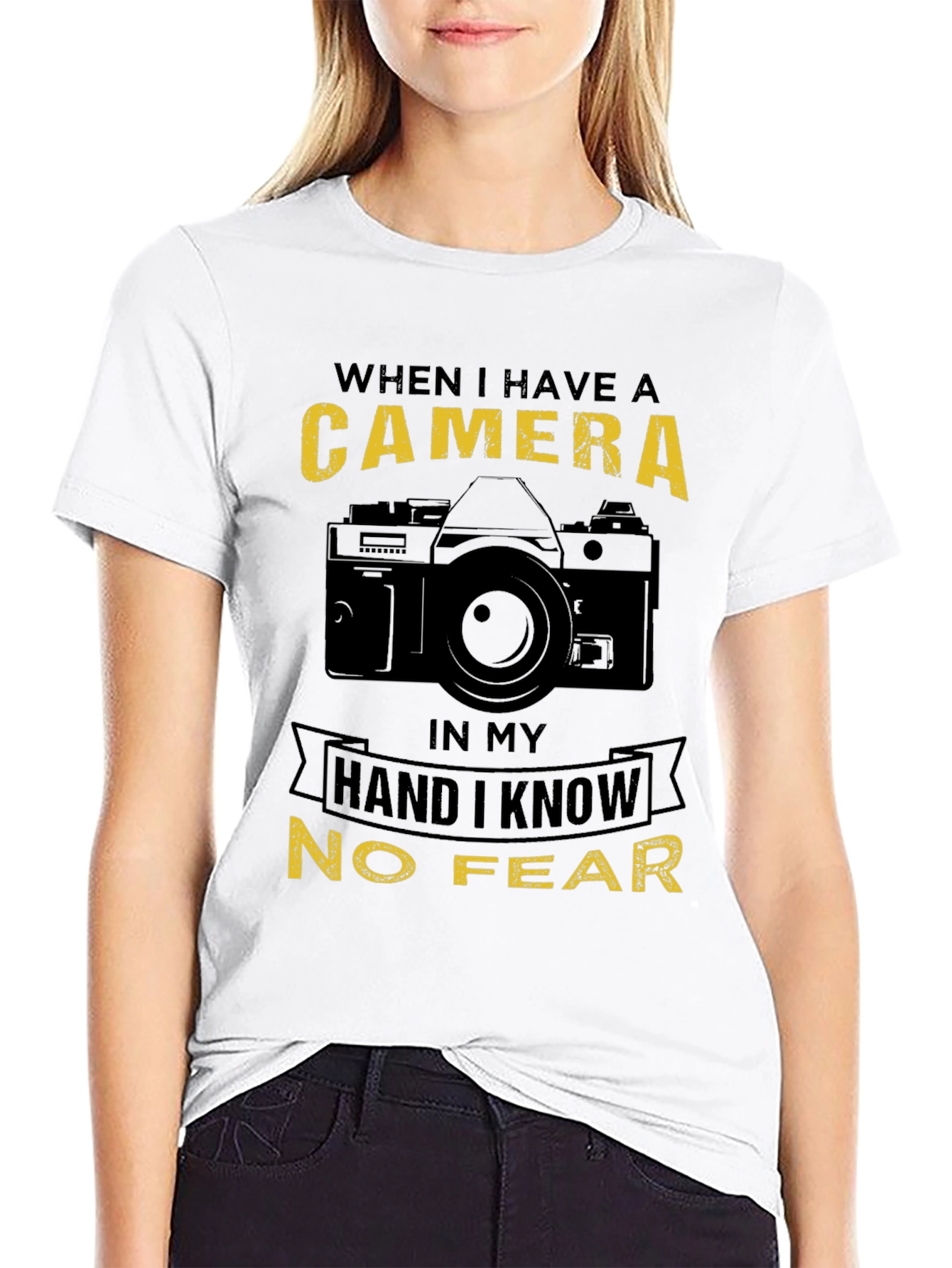 Camera Lover T-Shirt - No Fear Photographer Tee