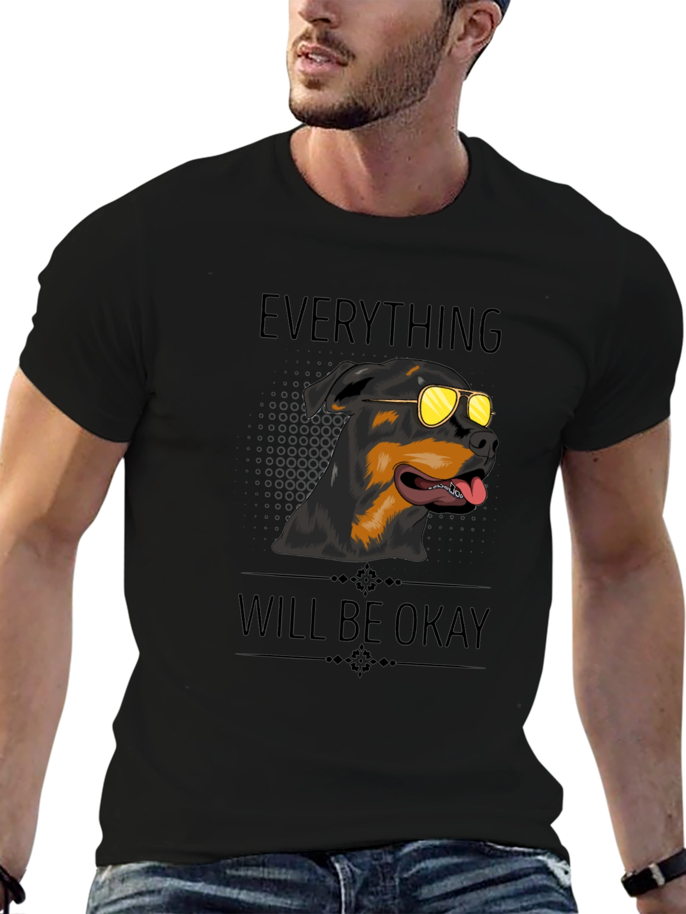 Everything Will Be Okay Rottweiler T-Shirt