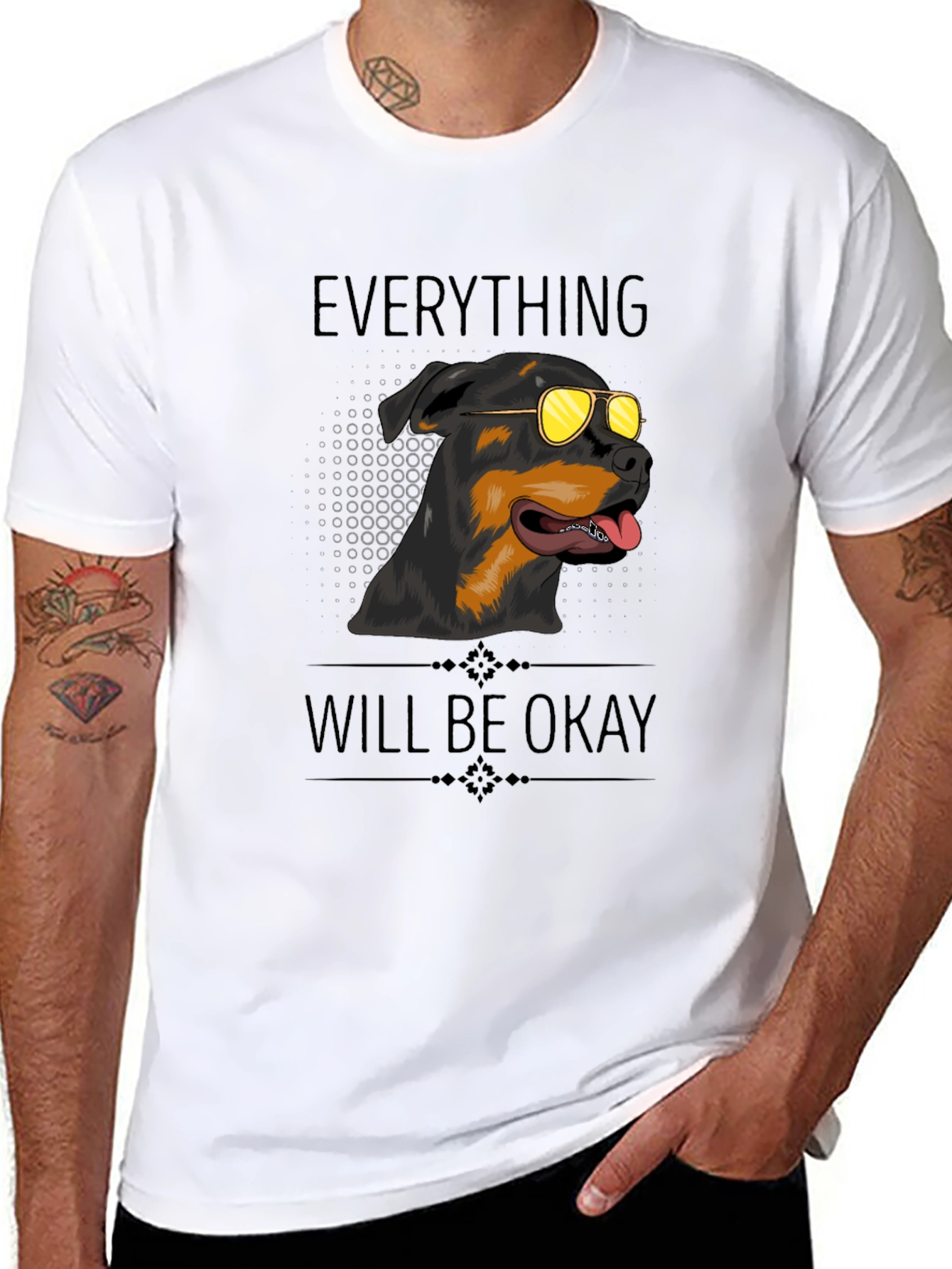 Everything Will Be Okay Rottweiler T-Shirt