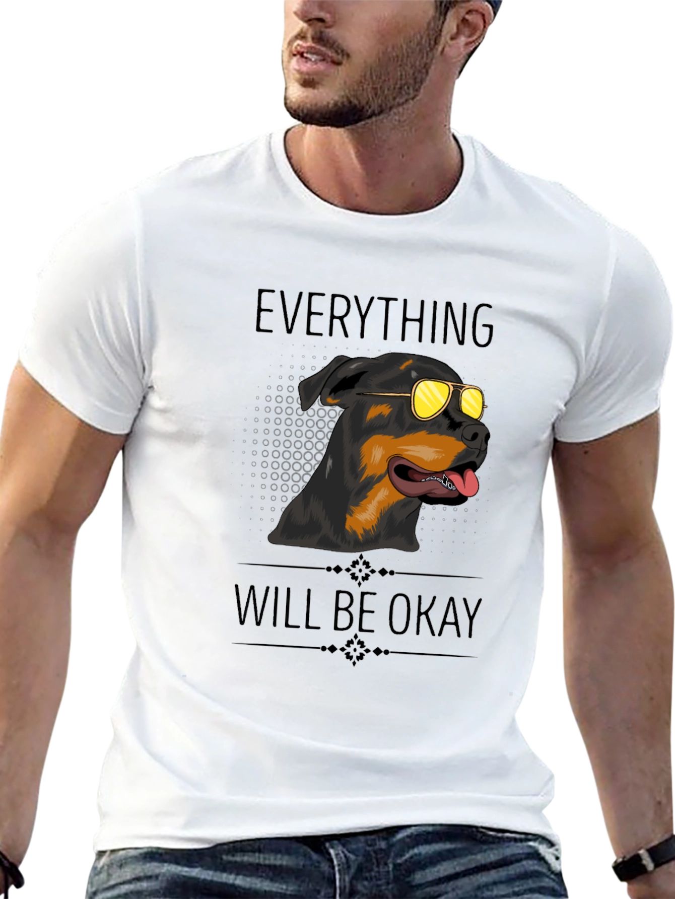 Everything Will Be Okay Rottweiler T-Shirt