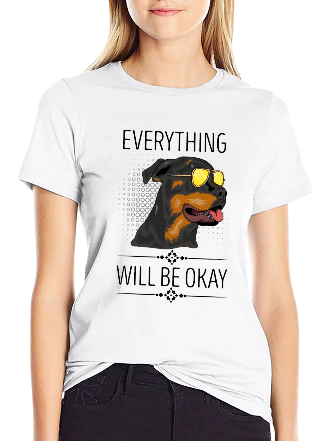 Everything Will Be Okay Rottweiler T-Shirt