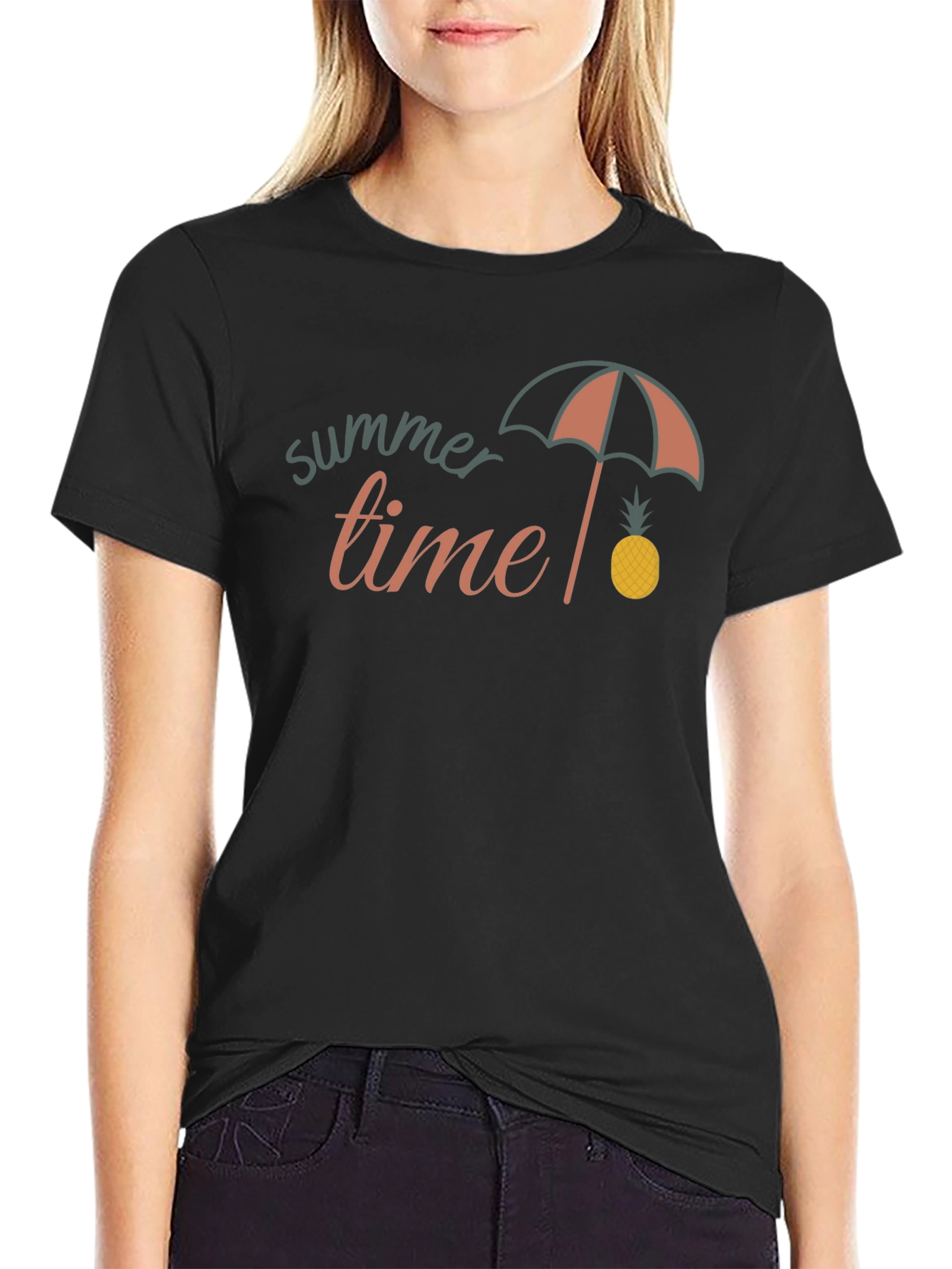 Summer Time Graphic Tee - Unisex Black T-Shirt