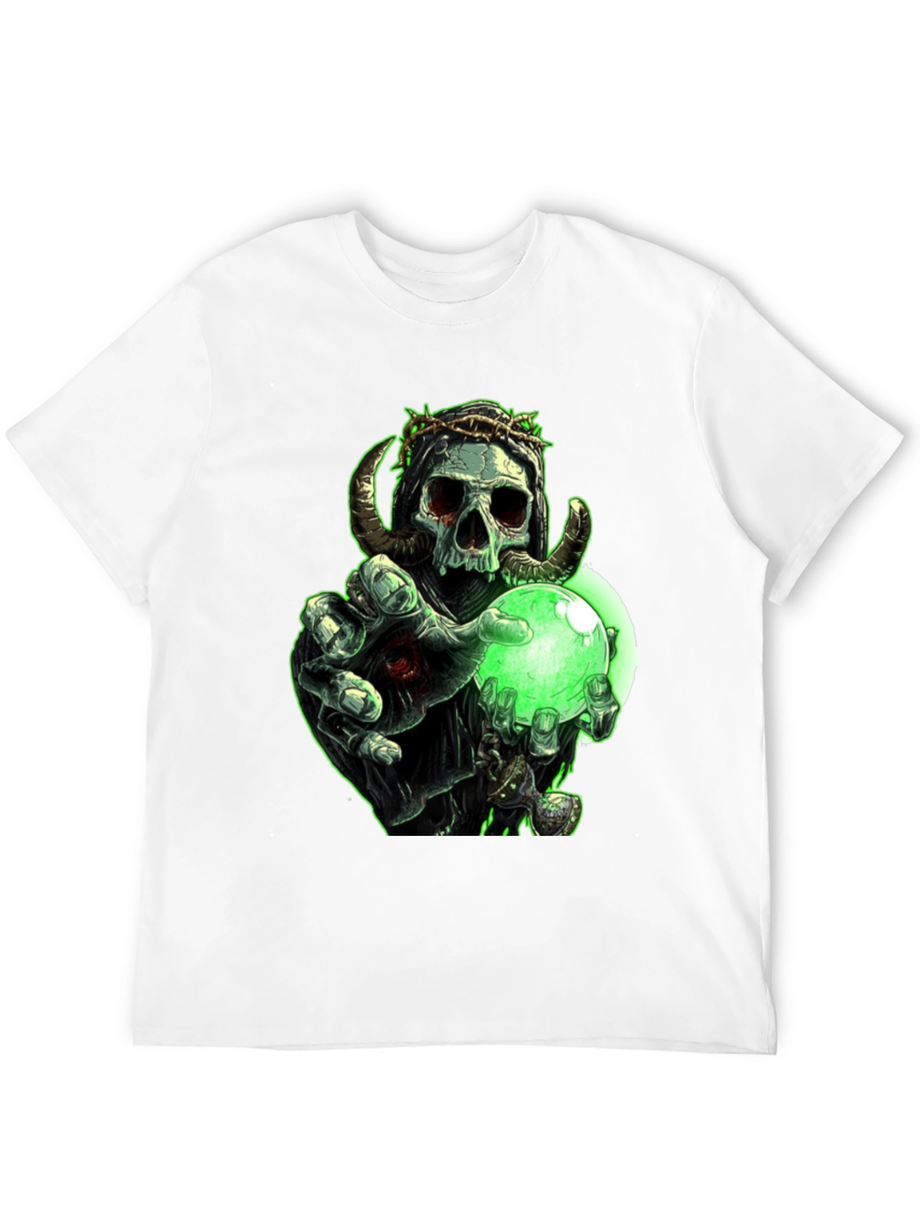 Grim Reaper Skull Graphic T-Shirt - Black