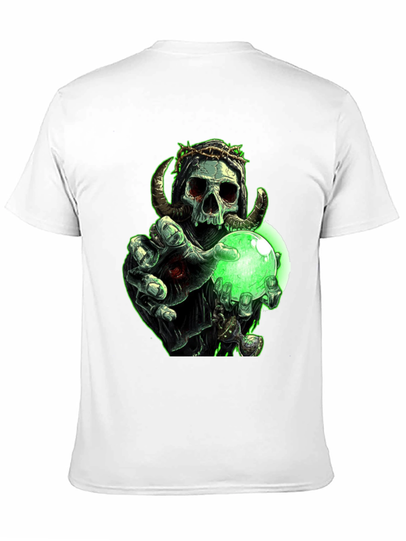 Grim Reaper Skull Graphic T-Shirt - Black