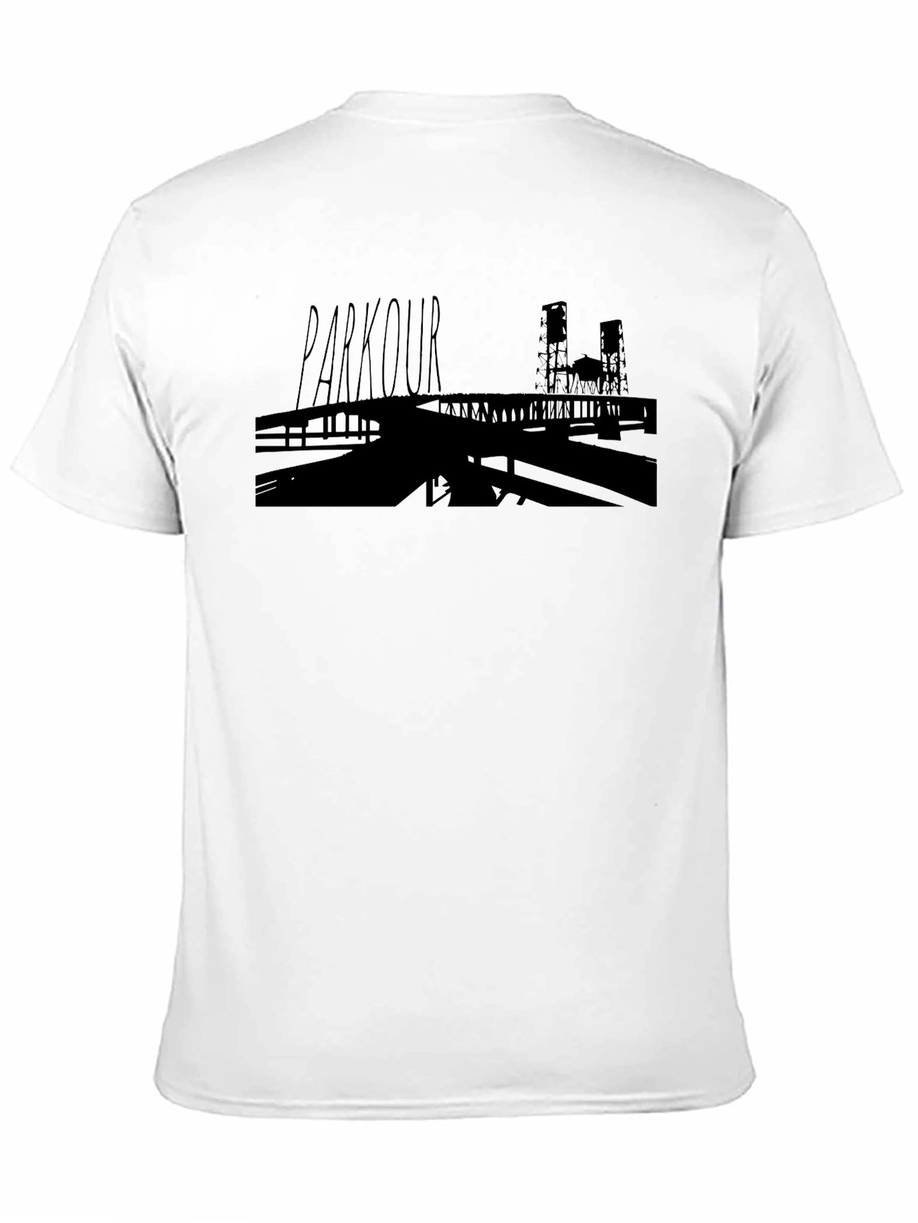 Parkour Silhouette Graphic Tee - Urban Style