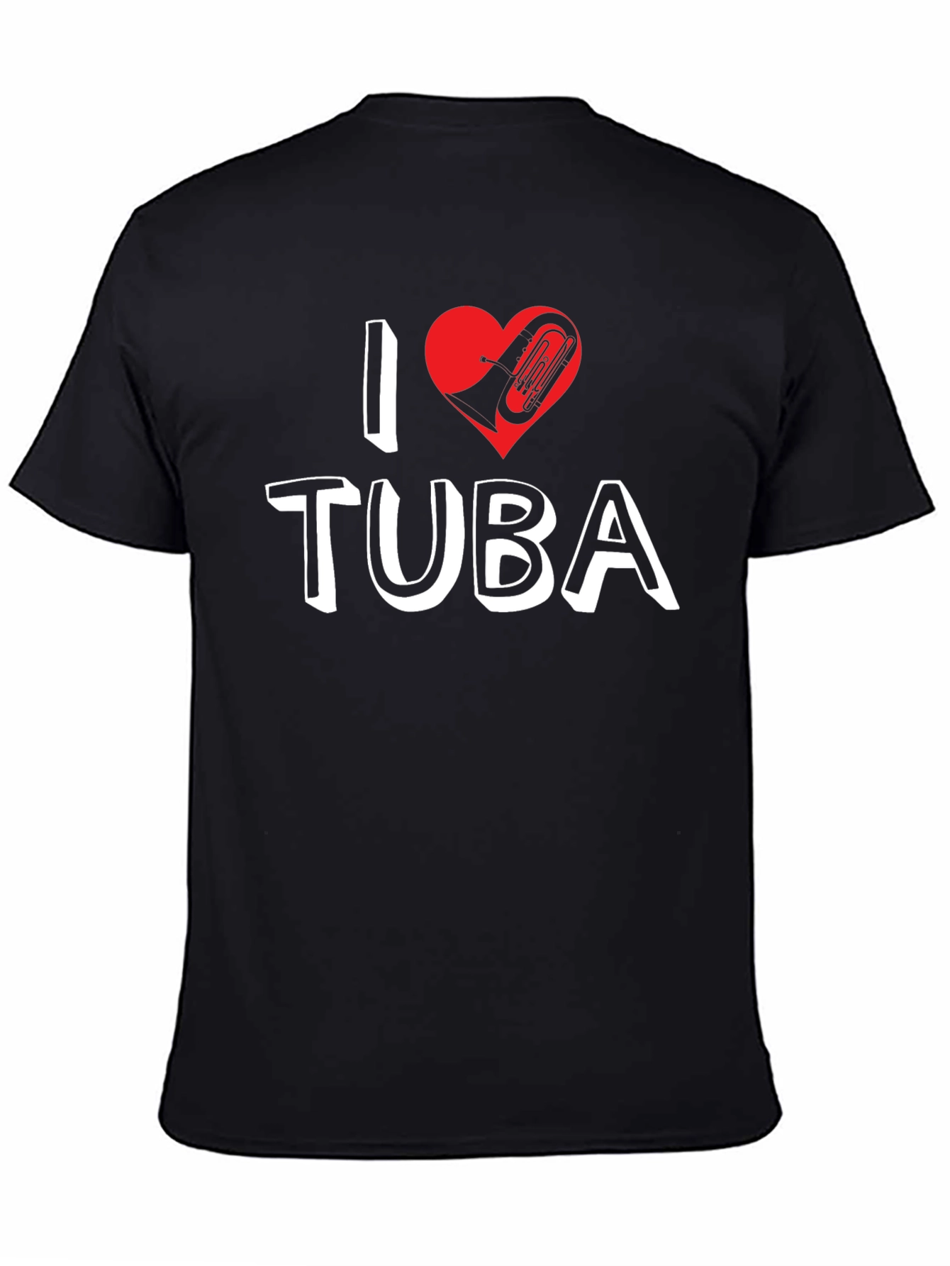 I Love Tuba Graphic Tee - Music Lover Shirt
