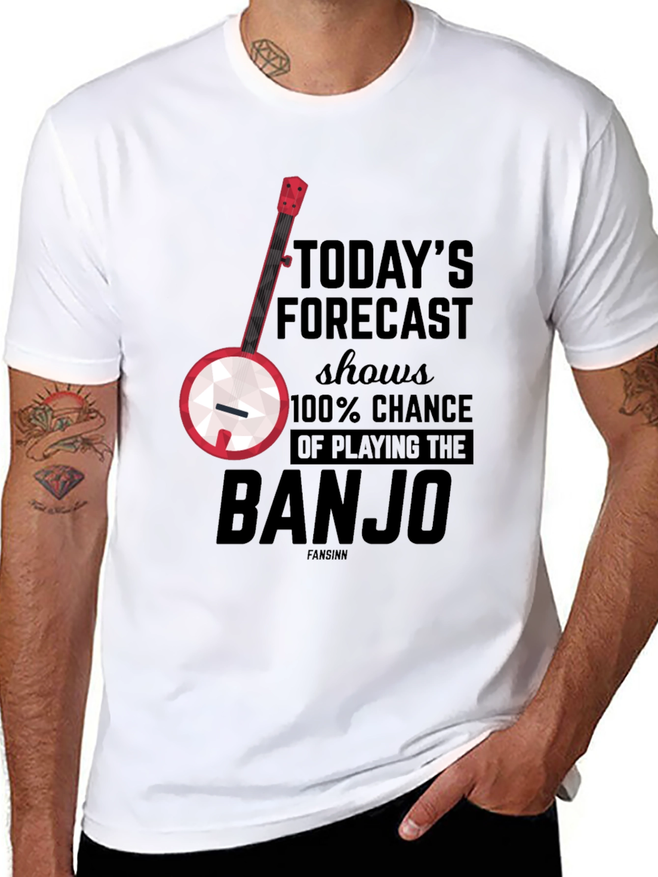 Banjo Forecast T-Shirt: 100% Chance of Playing