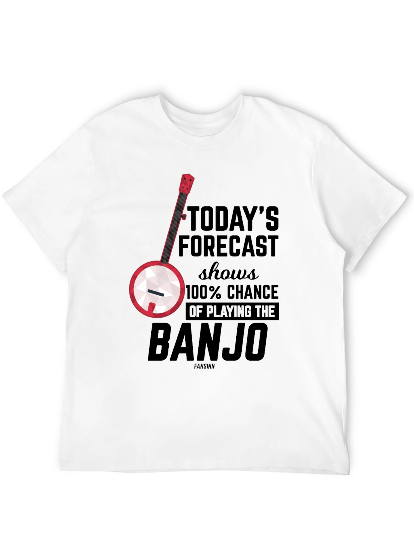 Banjo Forecast T-Shirt: 100% Chance of Playing