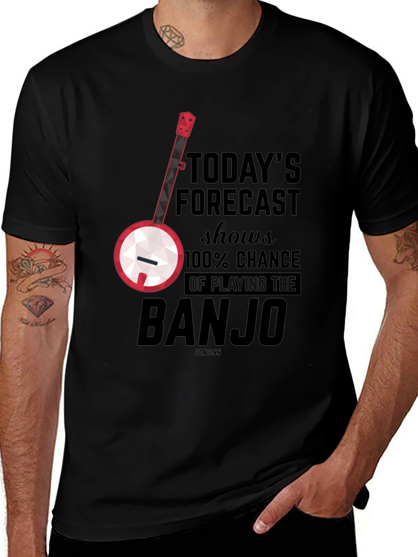 Banjo Forecast T-Shirt: 100% Chance of Playing