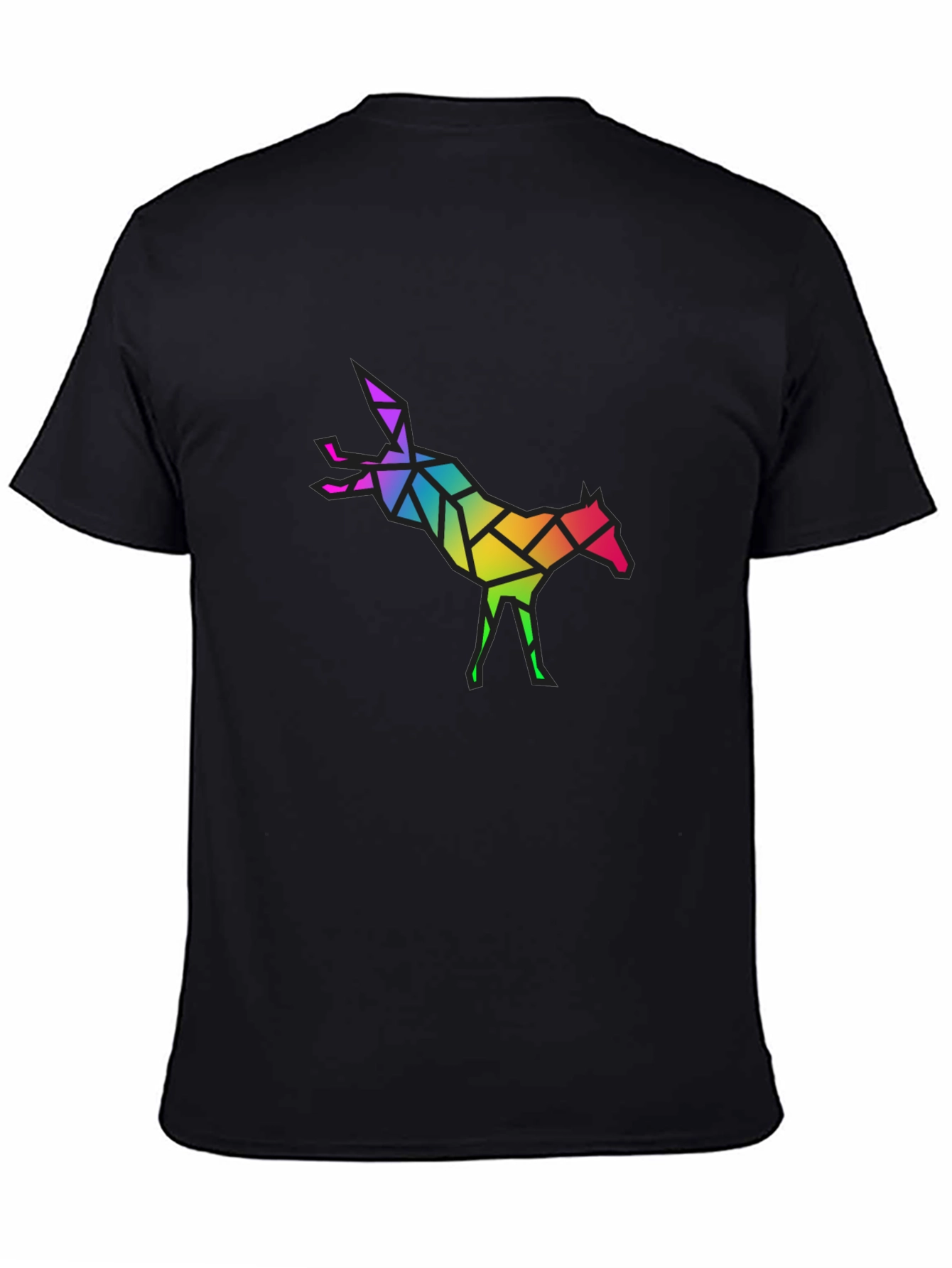 Geometric Rainbow Horse Graphic Tee