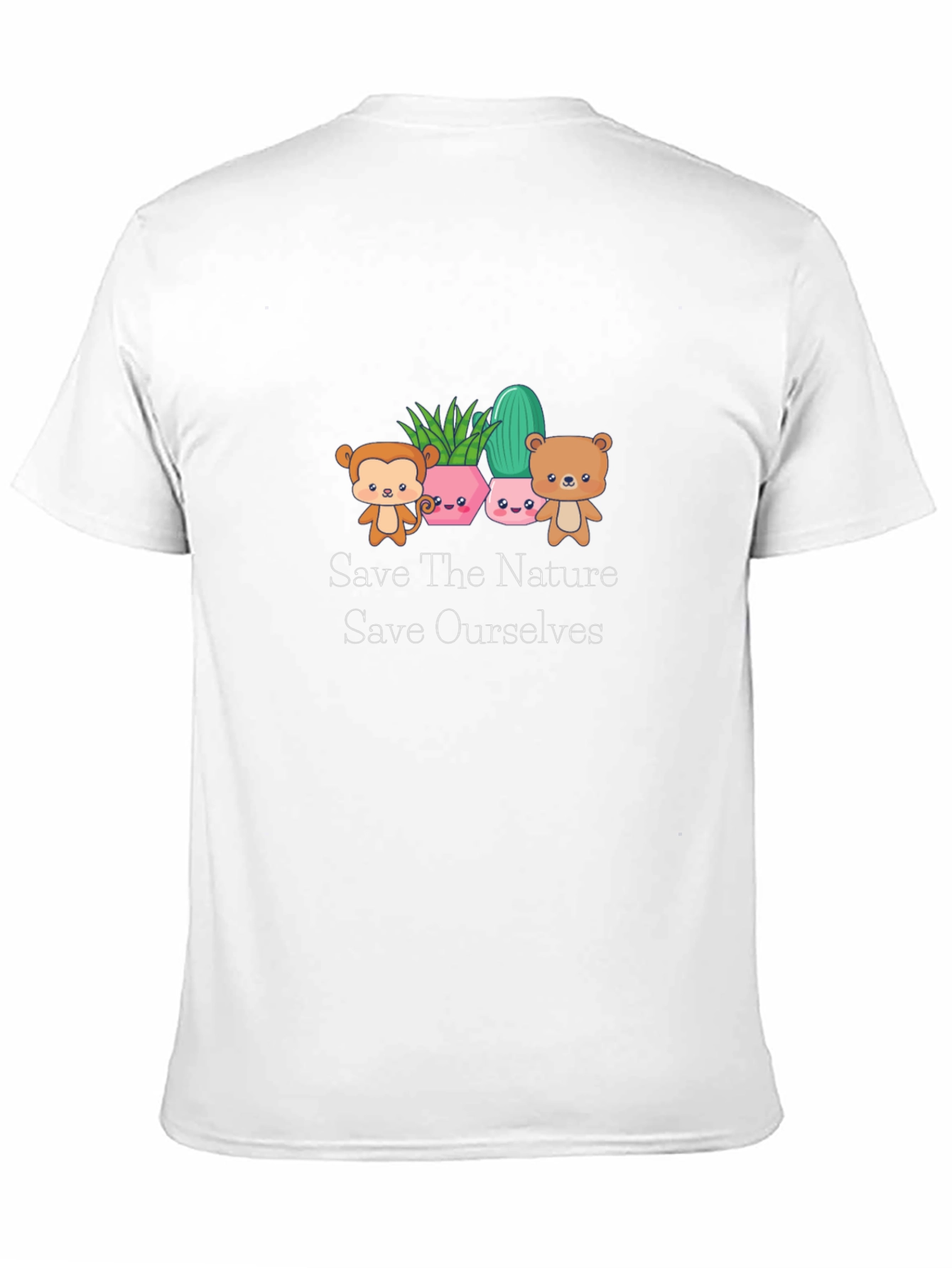 Cute Save The Nature Black T-Shirt