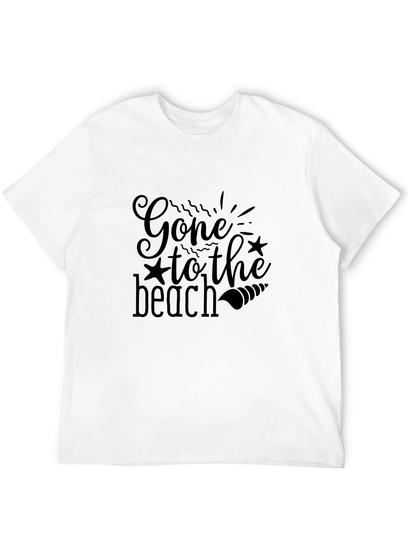 Gone to the Beach Black Graphic Tee