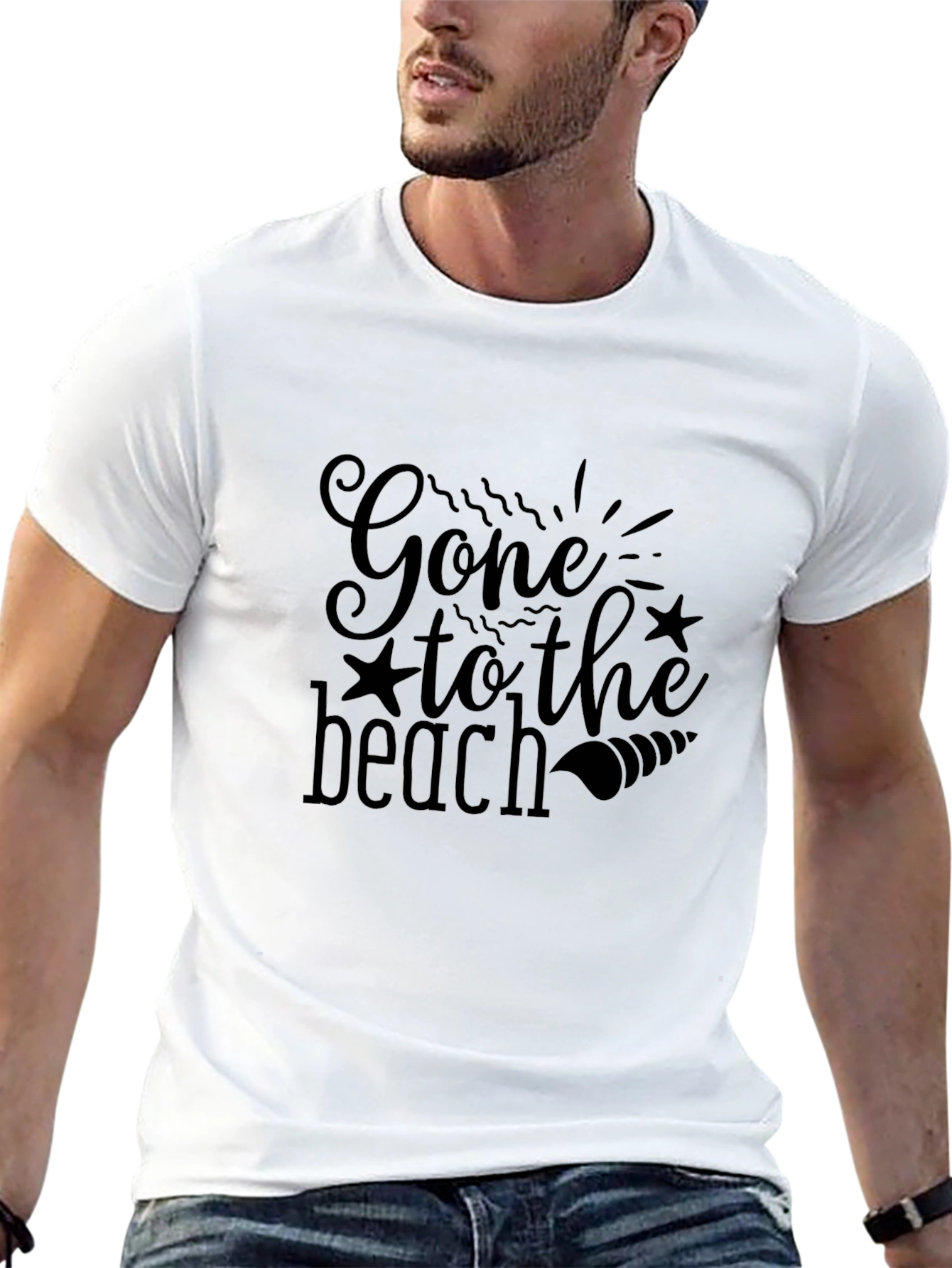 Gone to the Beach Black Graphic Tee
