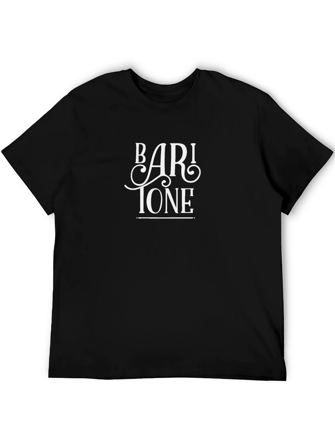 Baritone Black T-Shirt - Musical Voice Apparel