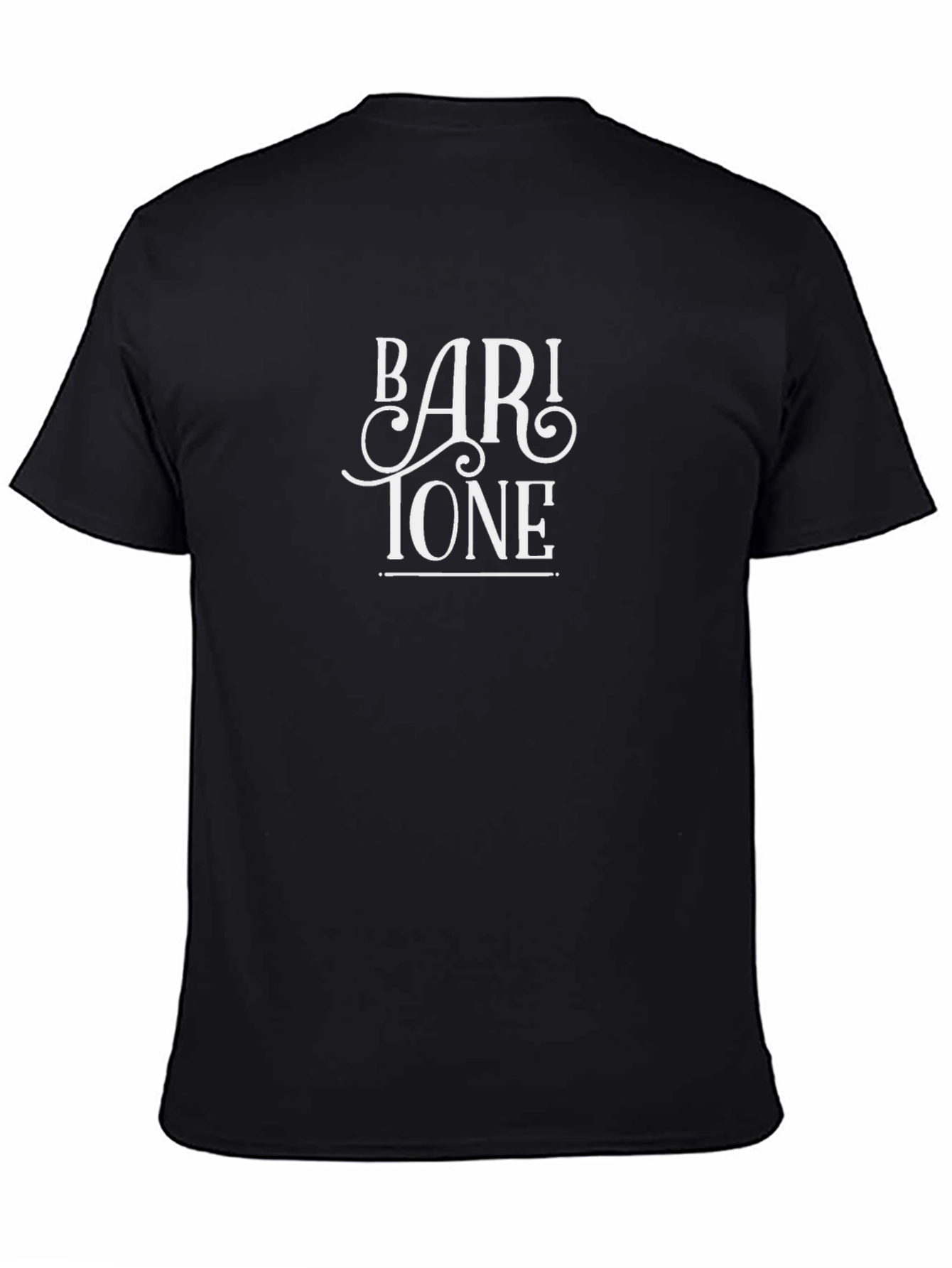 Baritone Black T-Shirt - Musical Voice Apparel