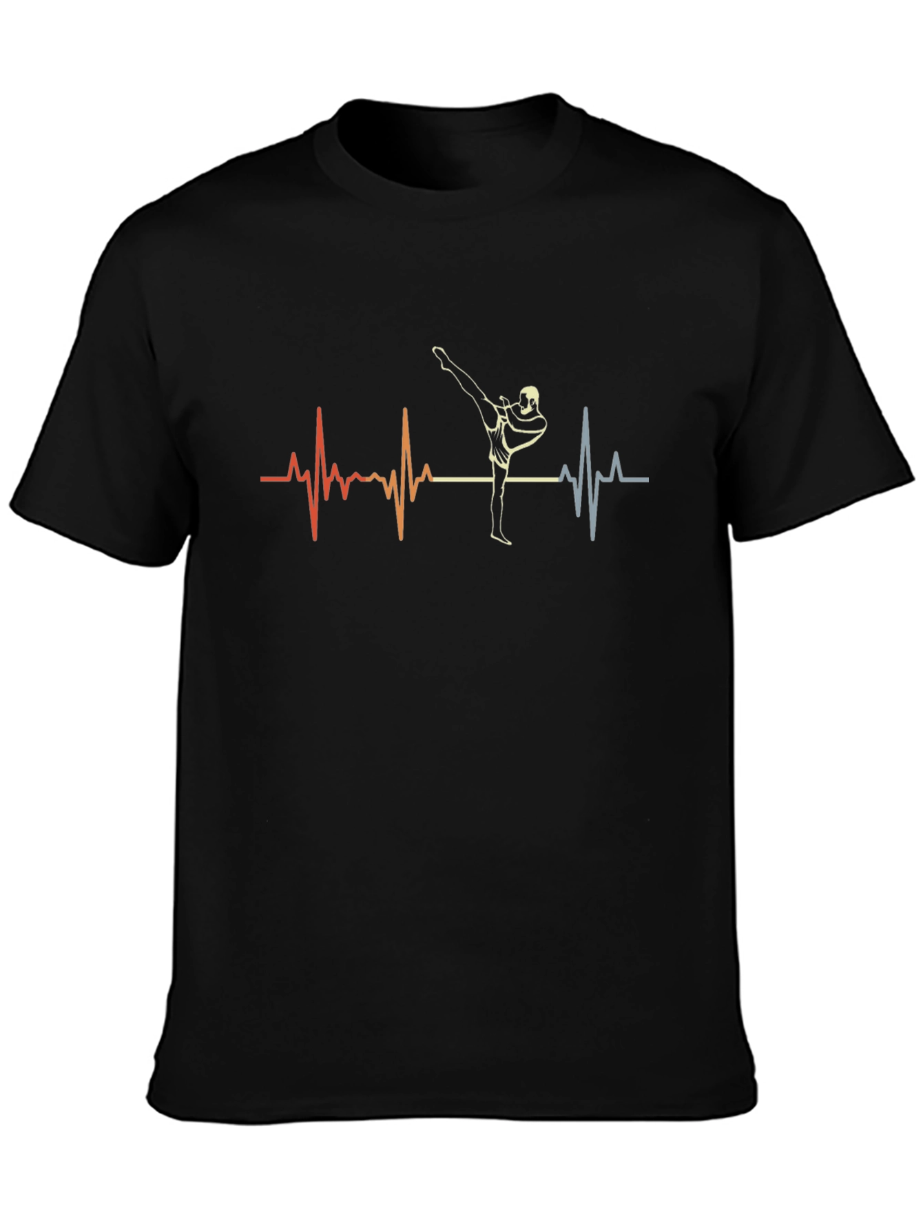 Kickboxing Heartbeat Graphic Tee - Martial Arts Shirt