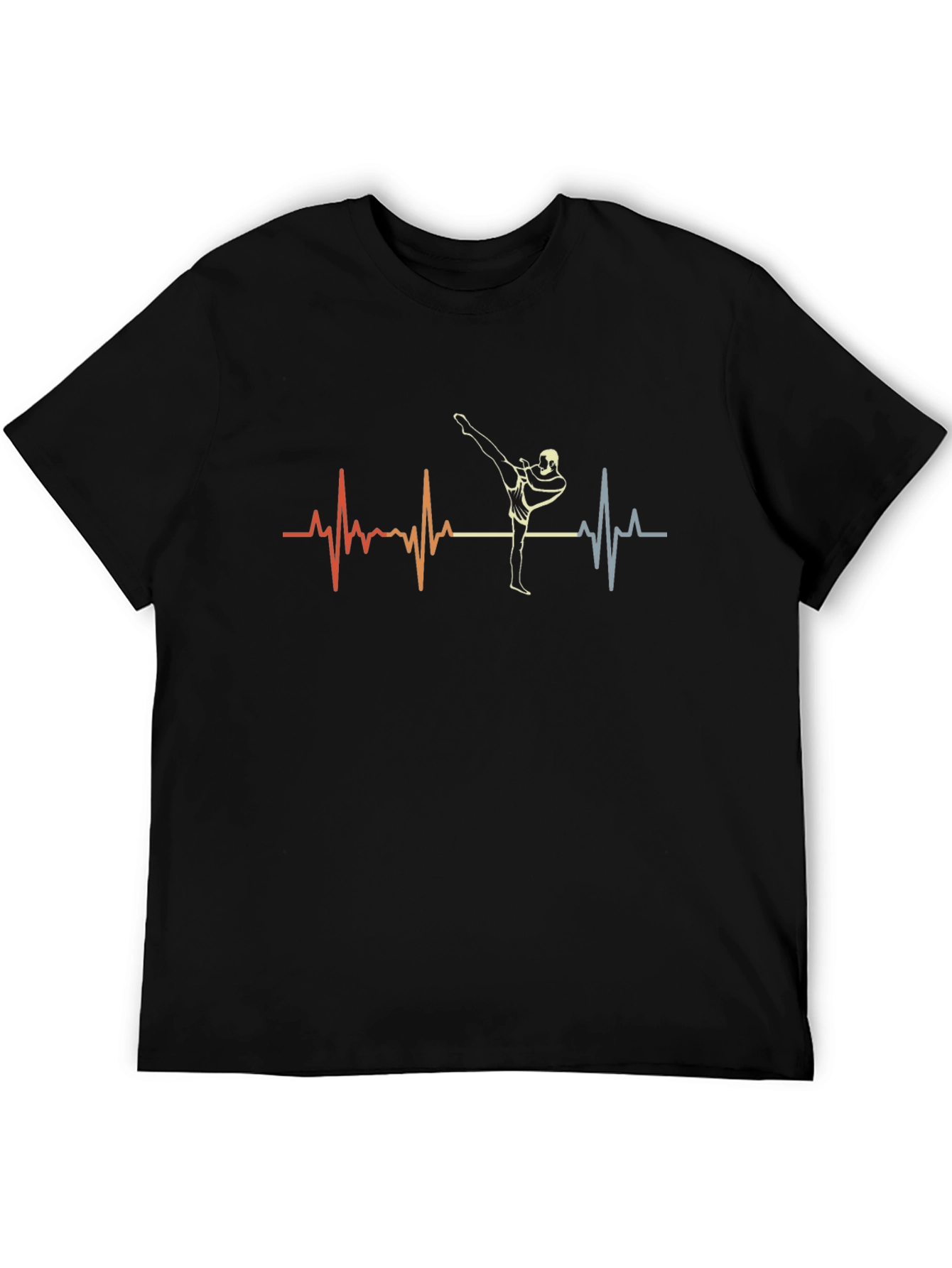 Kickboxing Heartbeat Graphic Tee - Martial Arts Shirt