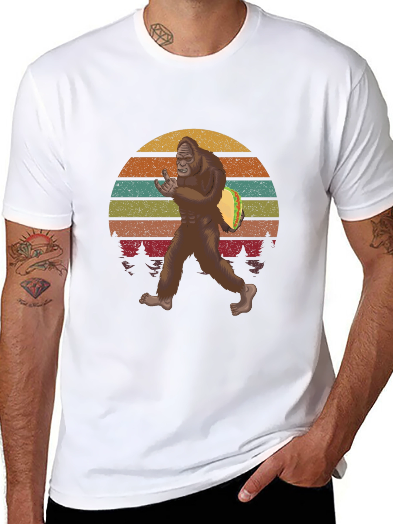 Bigfoot Taco Sunset Tee