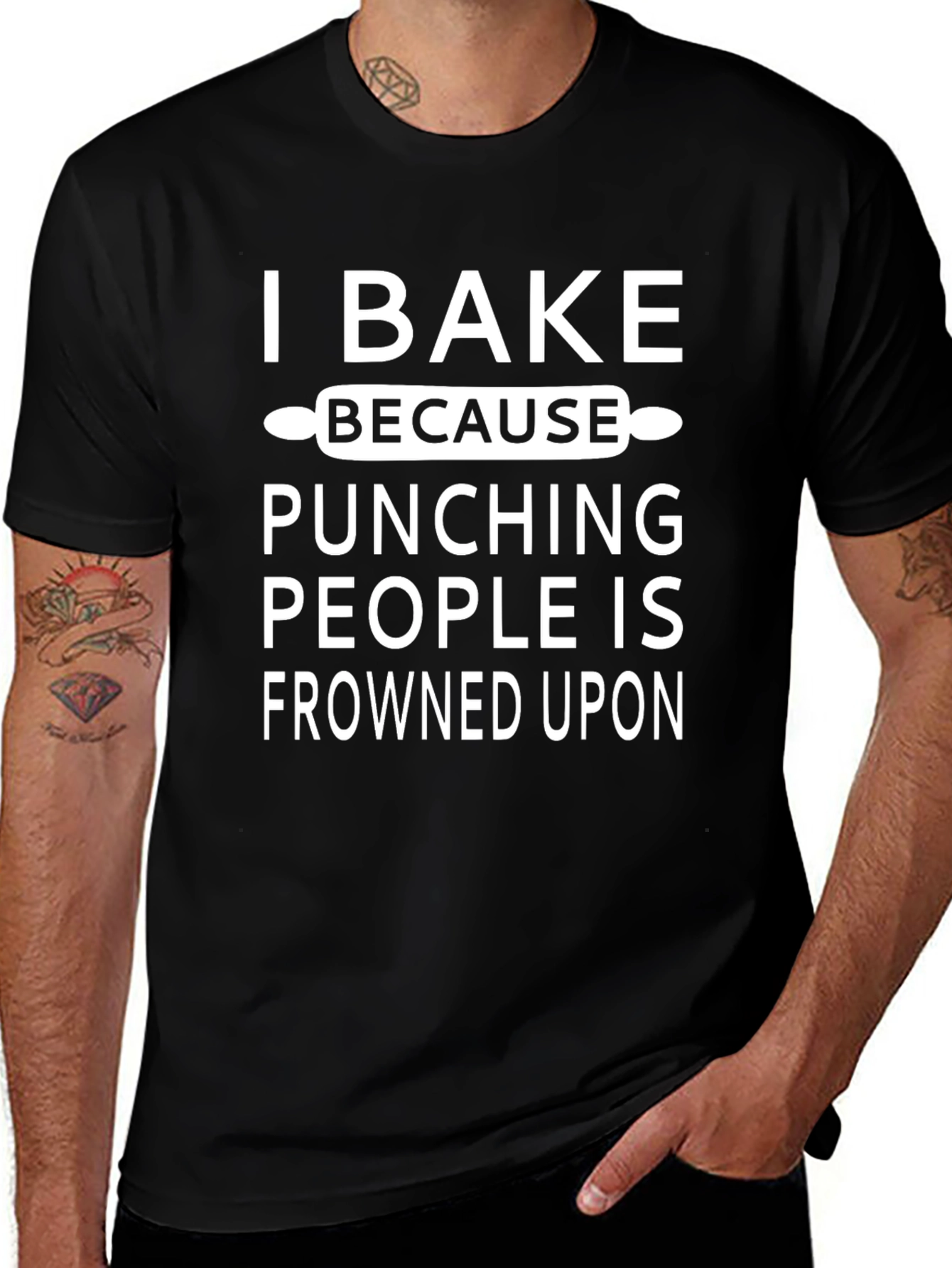 I Bake Because Punching People T-Shirt