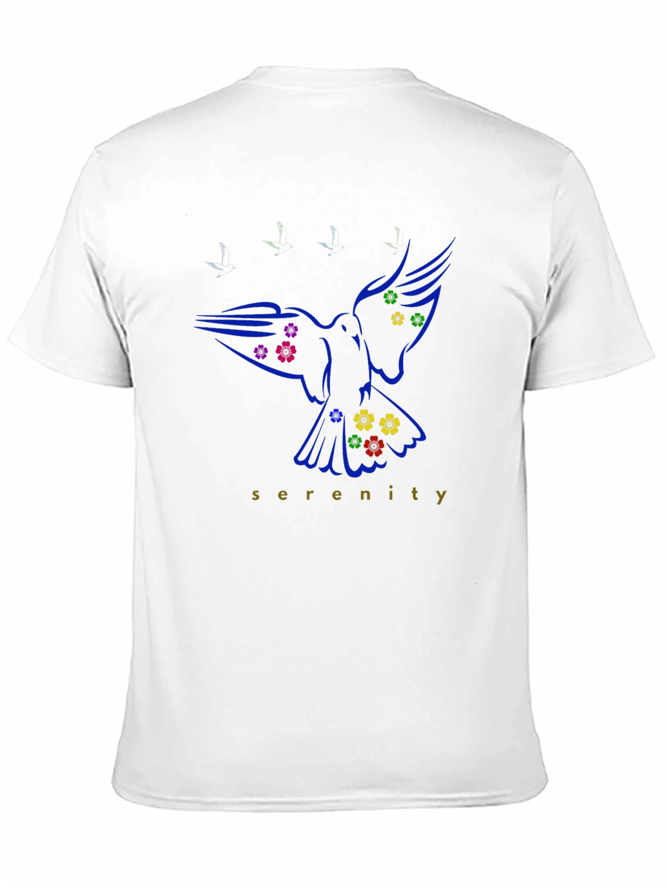 Serenity Dove Graphic T-Shirt - Artistic Casual Wear
