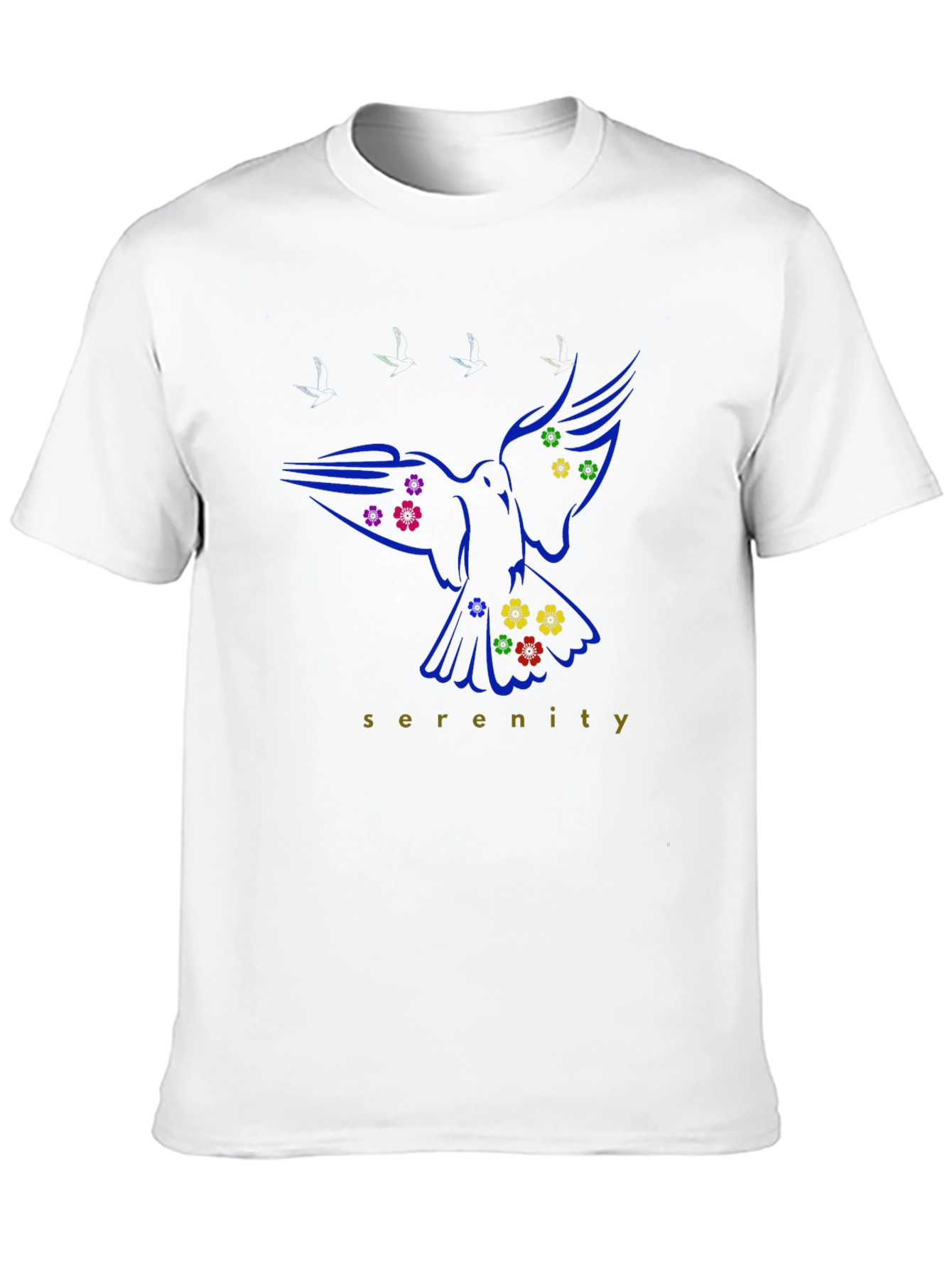 Serenity Dove Graphic T-Shirt - Artistic Casual Wear