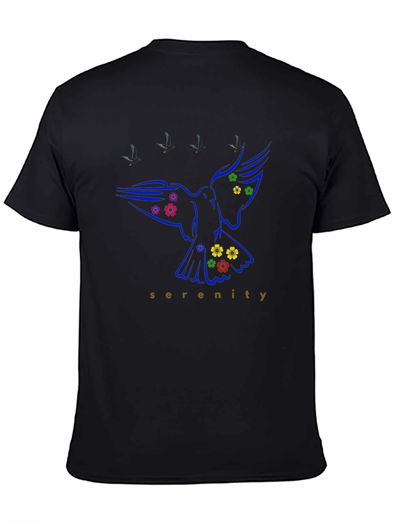 Serenity Dove Graphic T-Shirt - Artistic Casual Wear