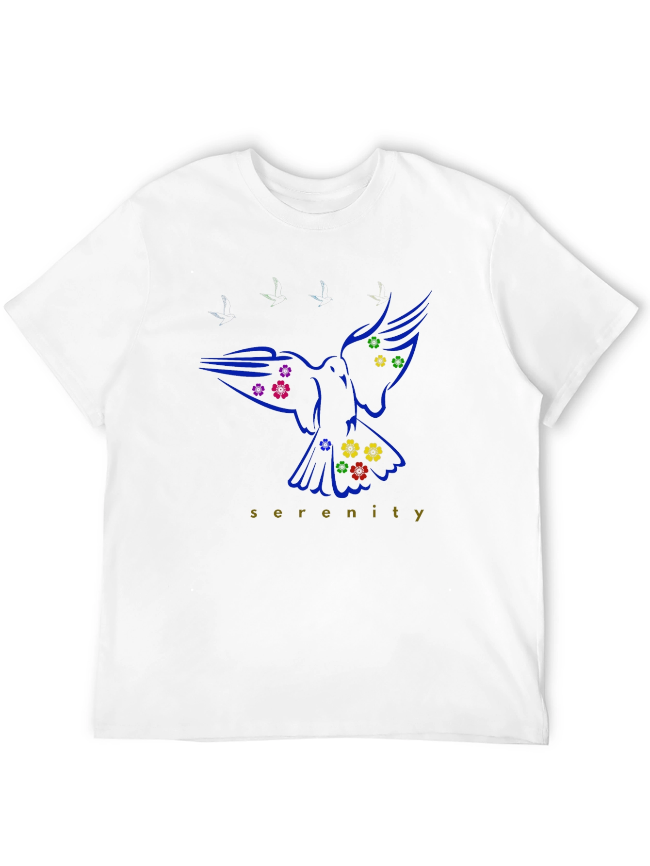 Serenity Dove Graphic T-Shirt - Artistic Casual Wear
