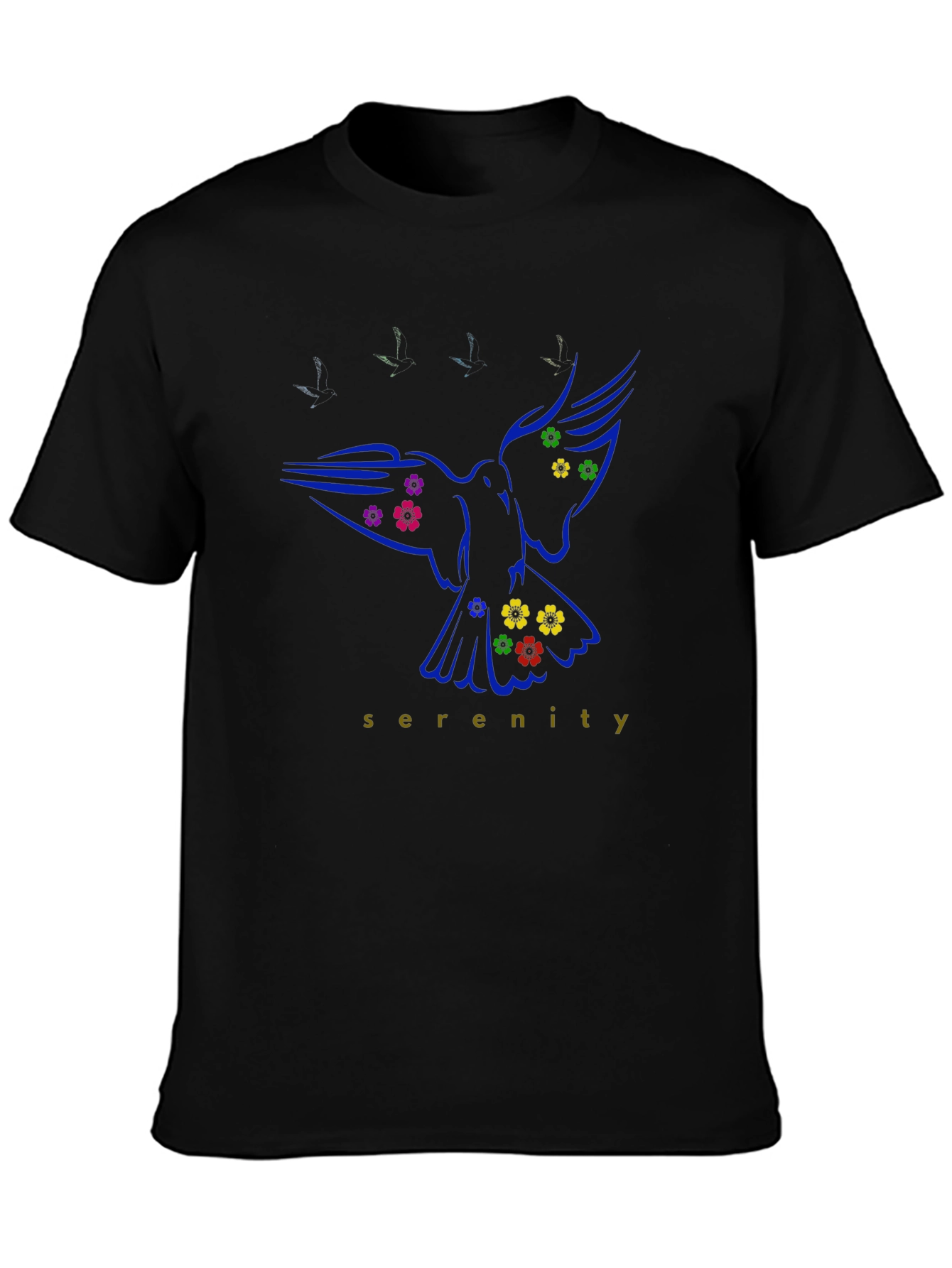 Serenity Dove Graphic T-Shirt - Artistic Casual Wear