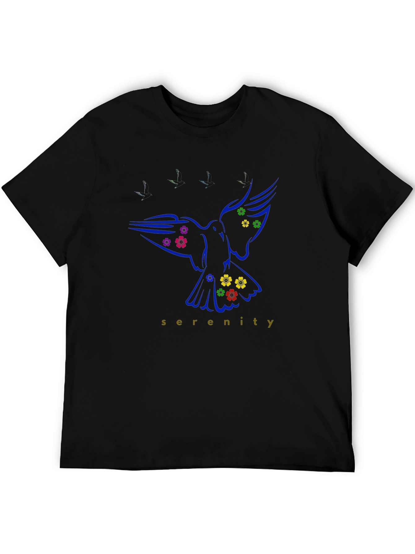 Serenity Dove Graphic T-Shirt - Artistic Casual Wear