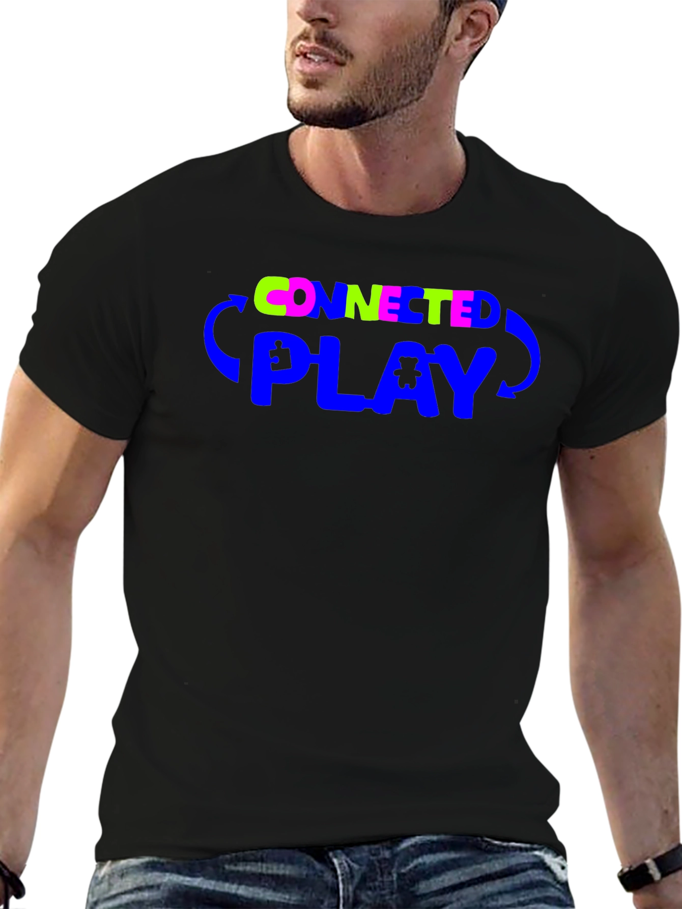 Connected Play Graphic Tee - Black