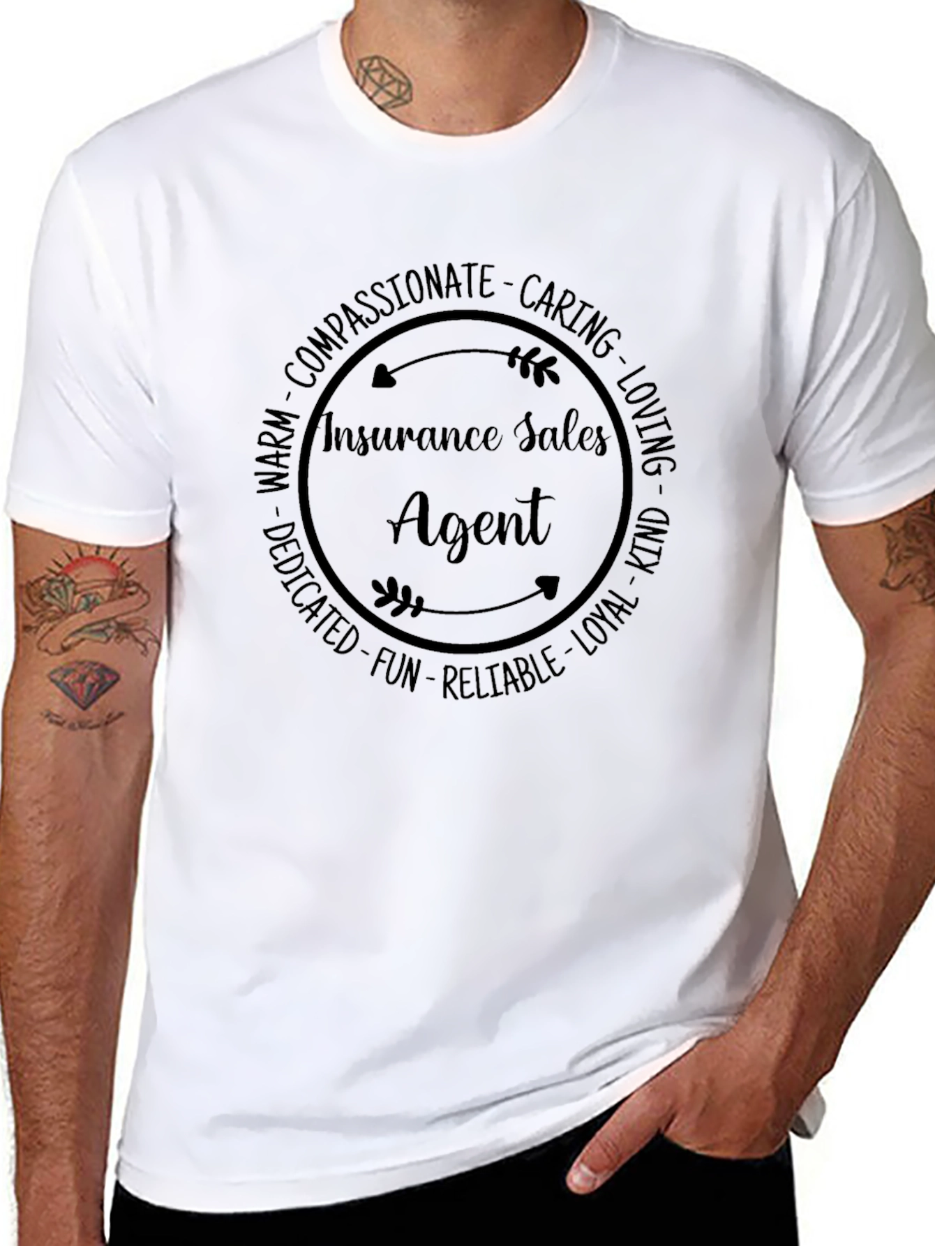 Insurance Sales Agent T-Shirt - Compassionate Caring Loving
