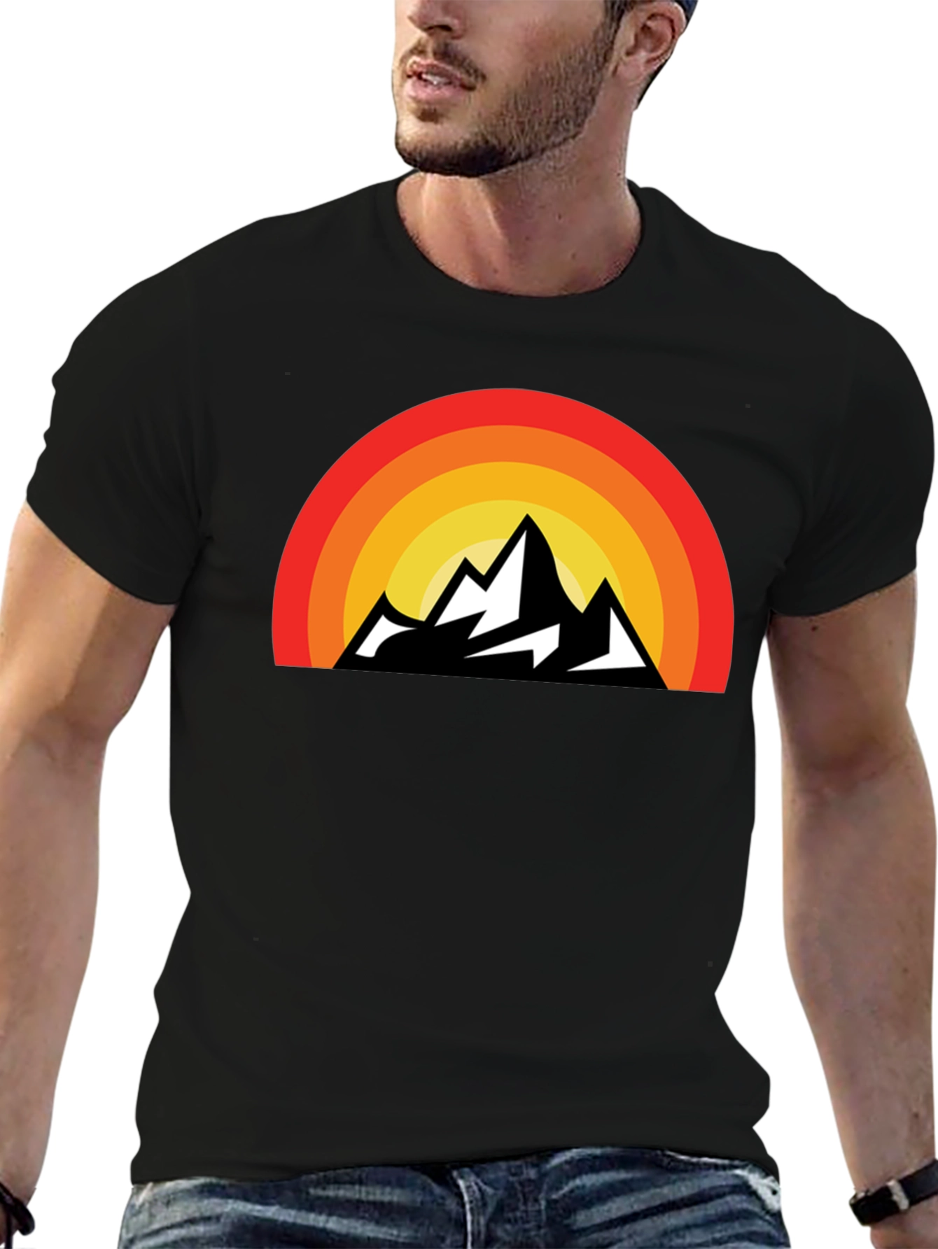 Retro Mountain Sunset Graphic Tee