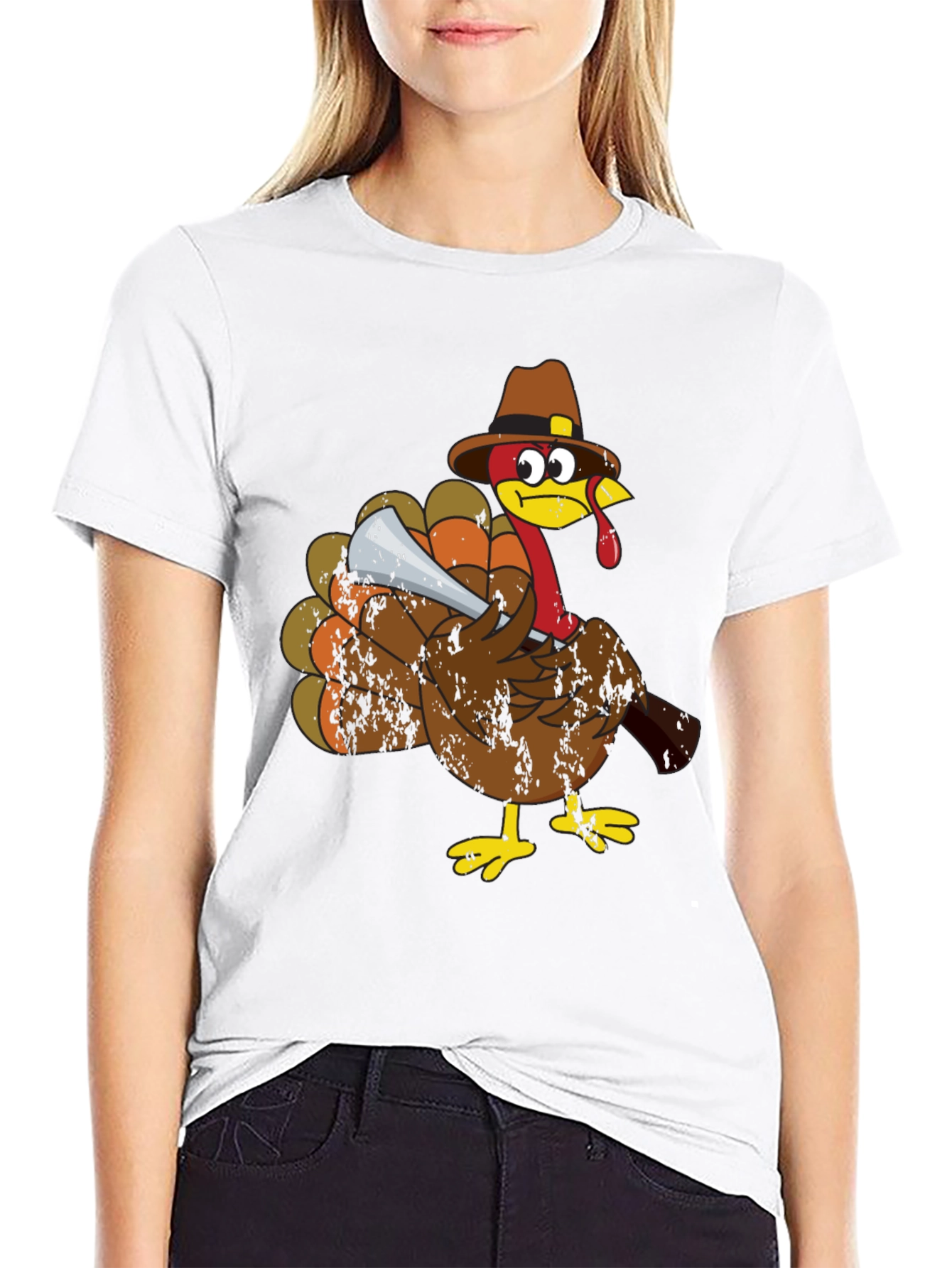 Funny Thanksgiving Turkey Pilgrim T-Shirt