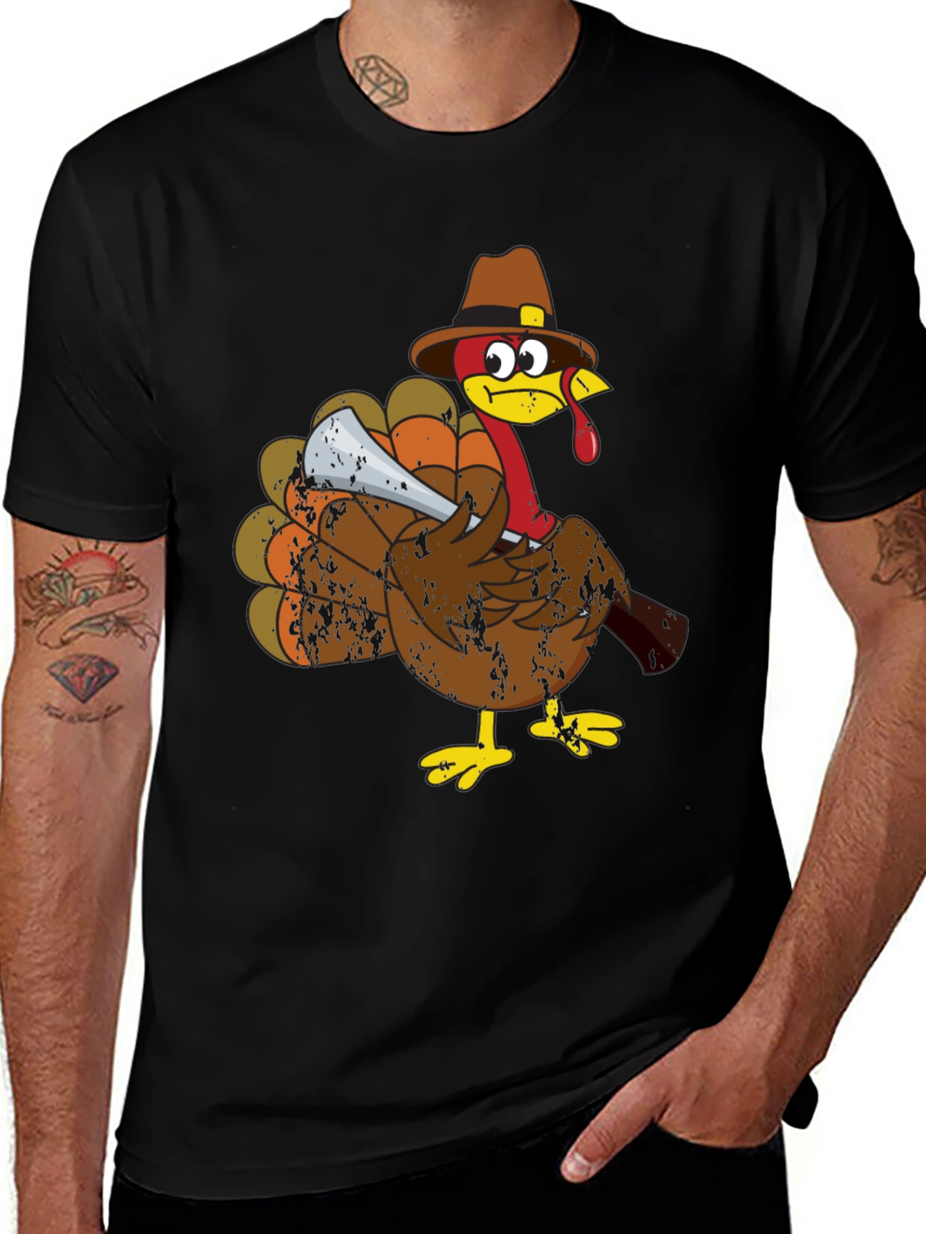 Funny Thanksgiving Turkey Pilgrim T-Shirt