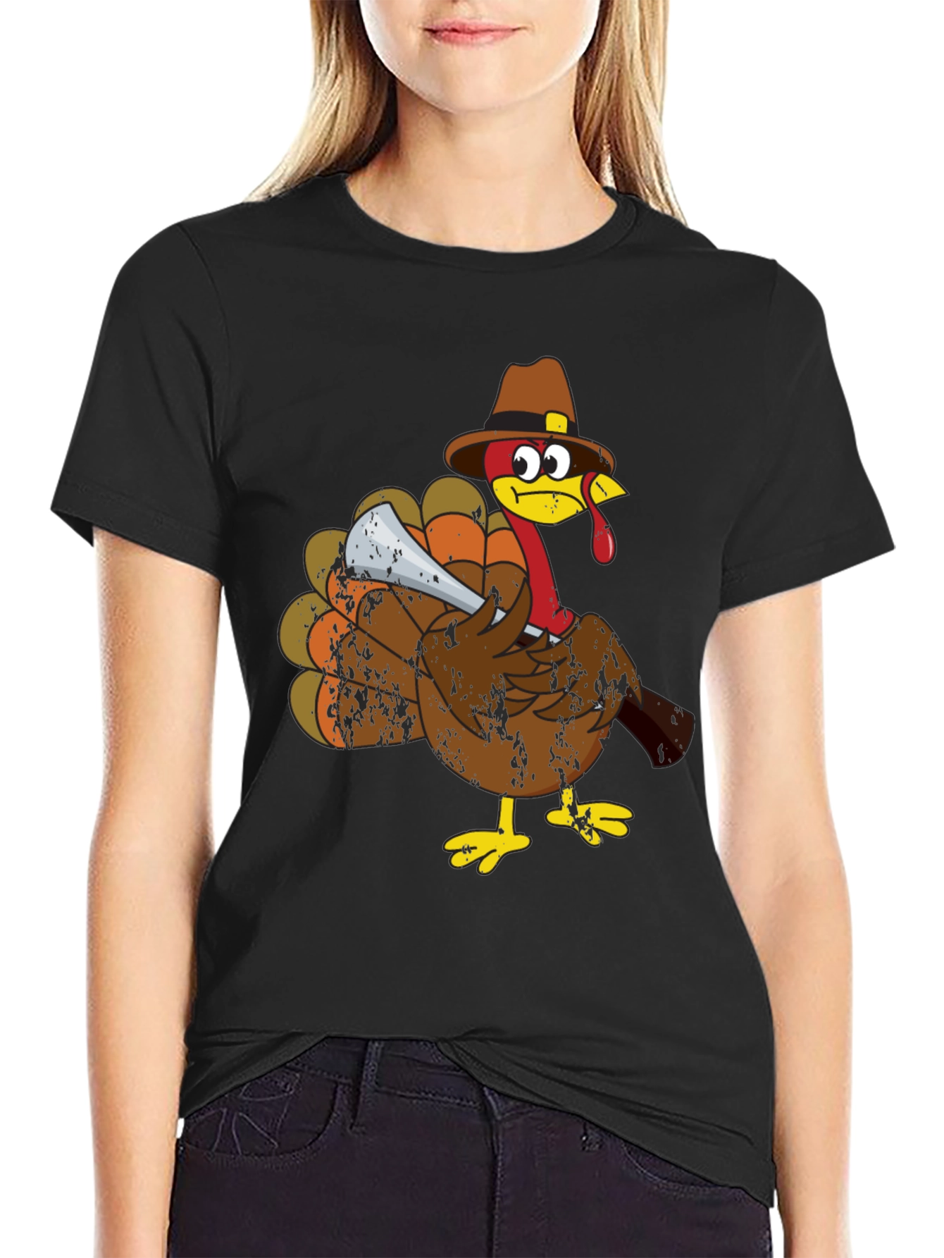 Funny Thanksgiving Turkey Pilgrim T-Shirt