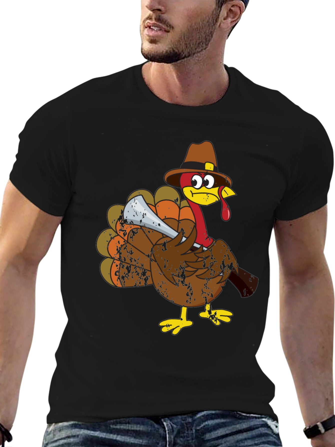Funny Thanksgiving Turkey Pilgrim T-Shirt