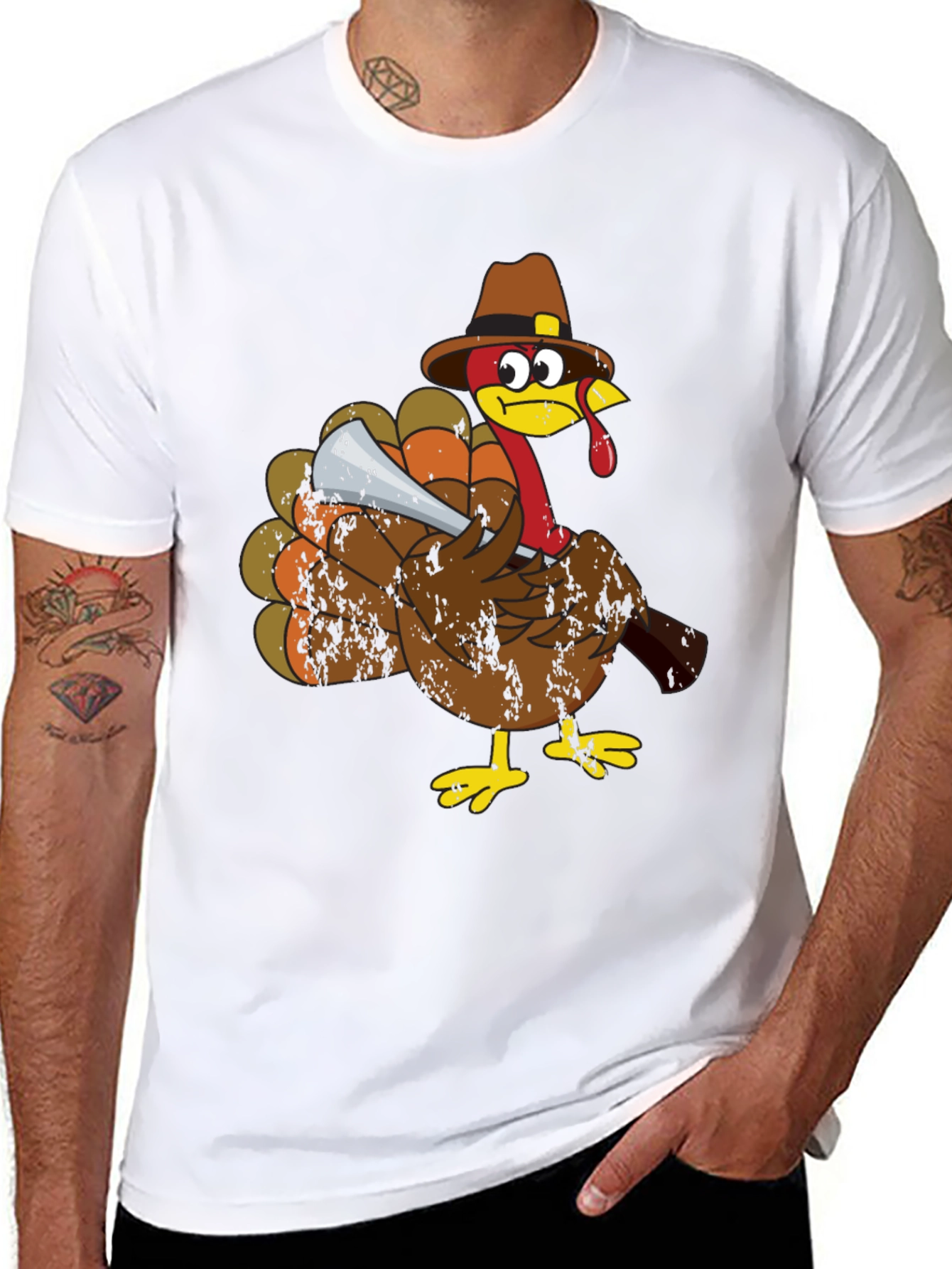 Funny Thanksgiving Turkey Pilgrim T-Shirt