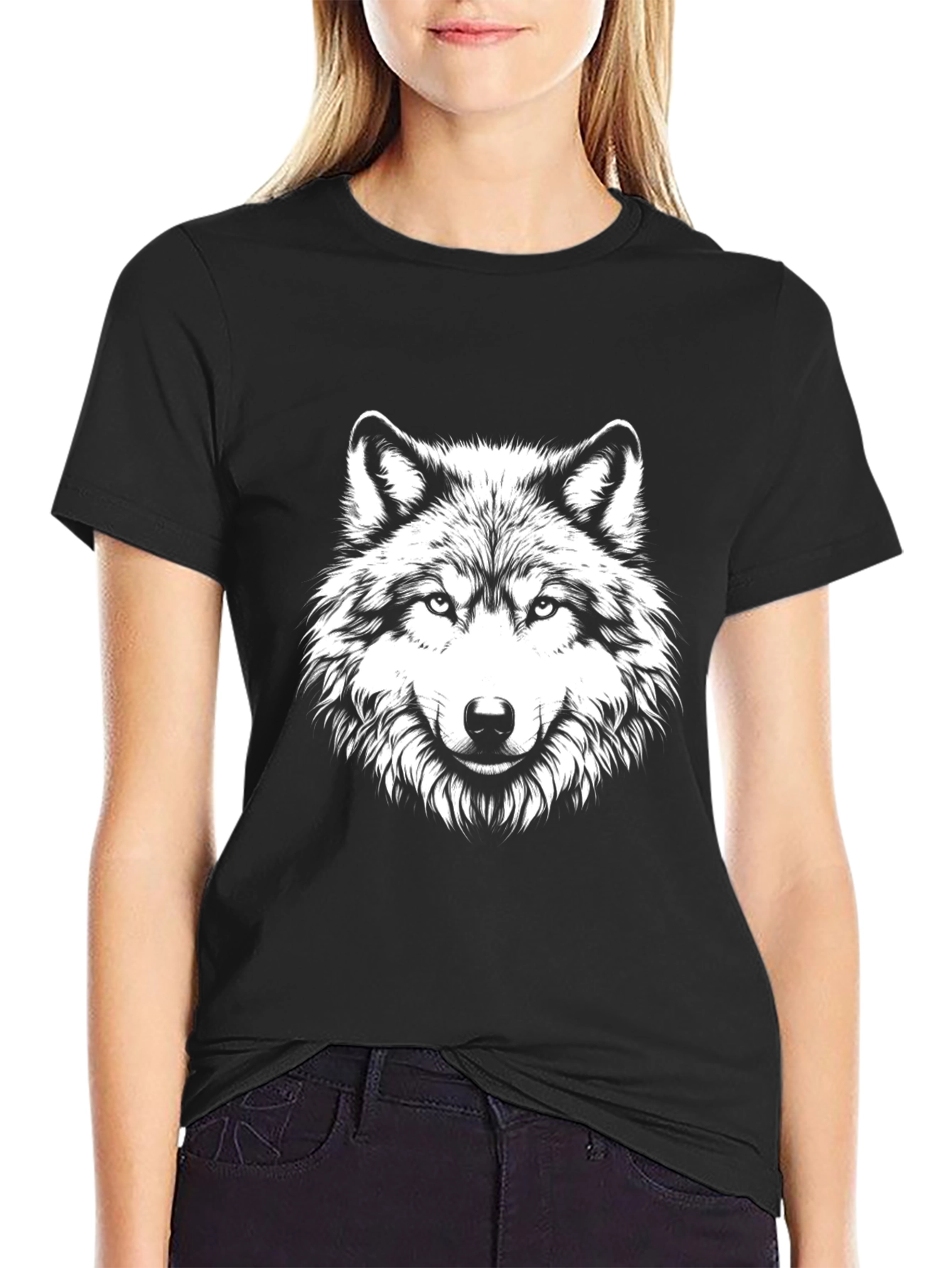 Black Wolf Graphic Tee - Menswear
