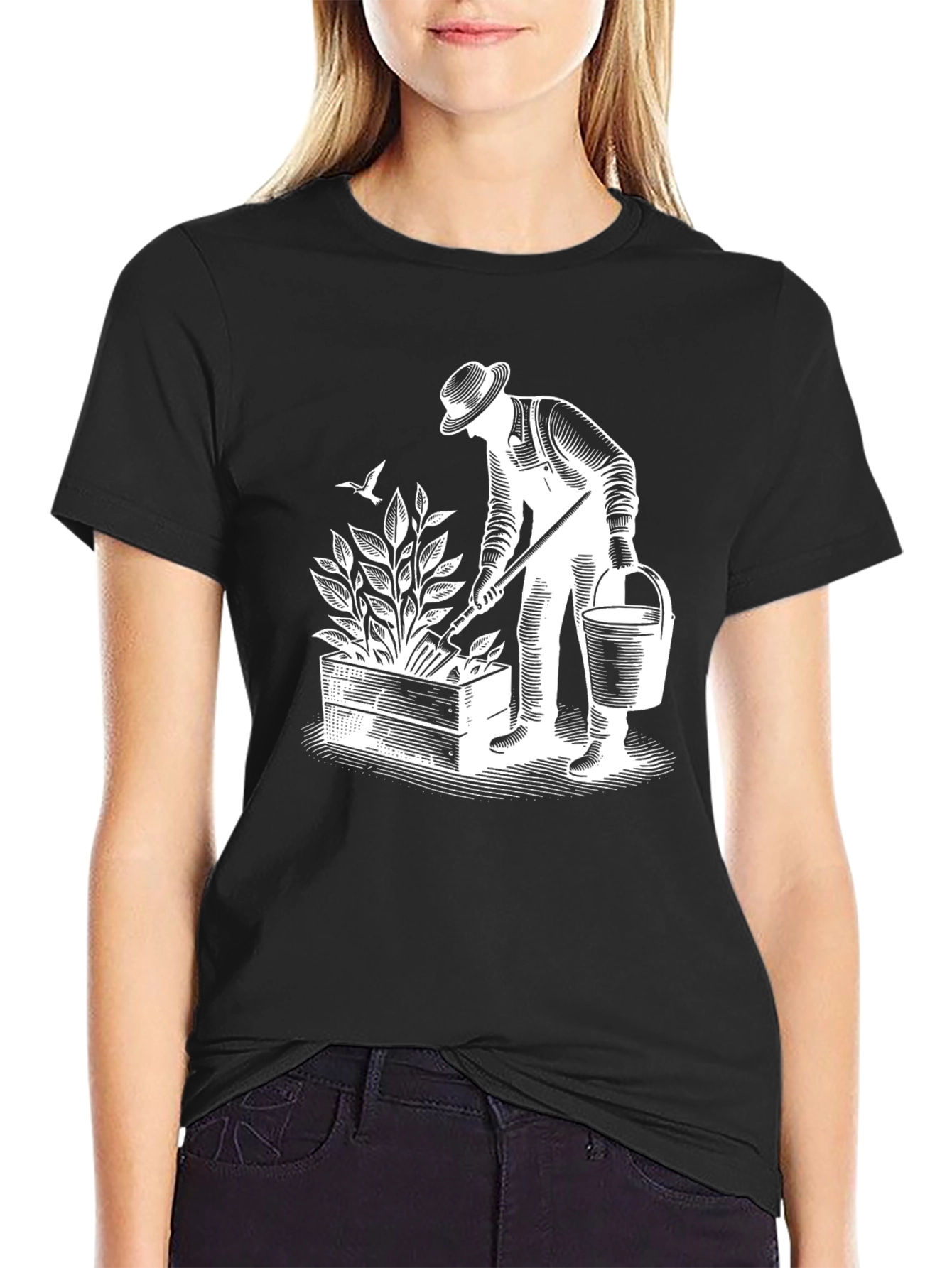 Gardener Graphic T-Shirt - Black Cotton Tee