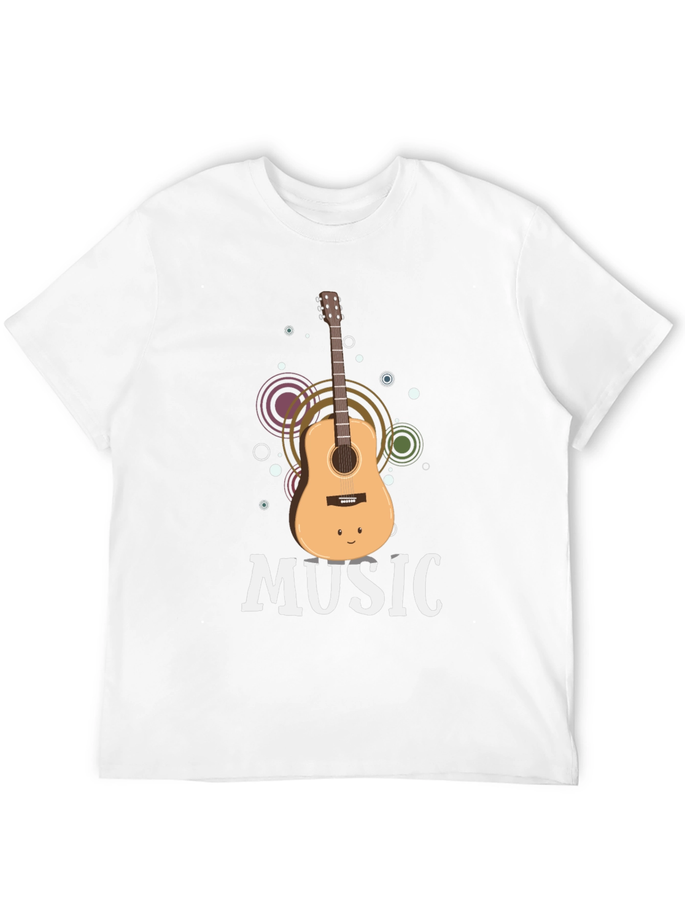 Music Guitar Graphic Tee - Black