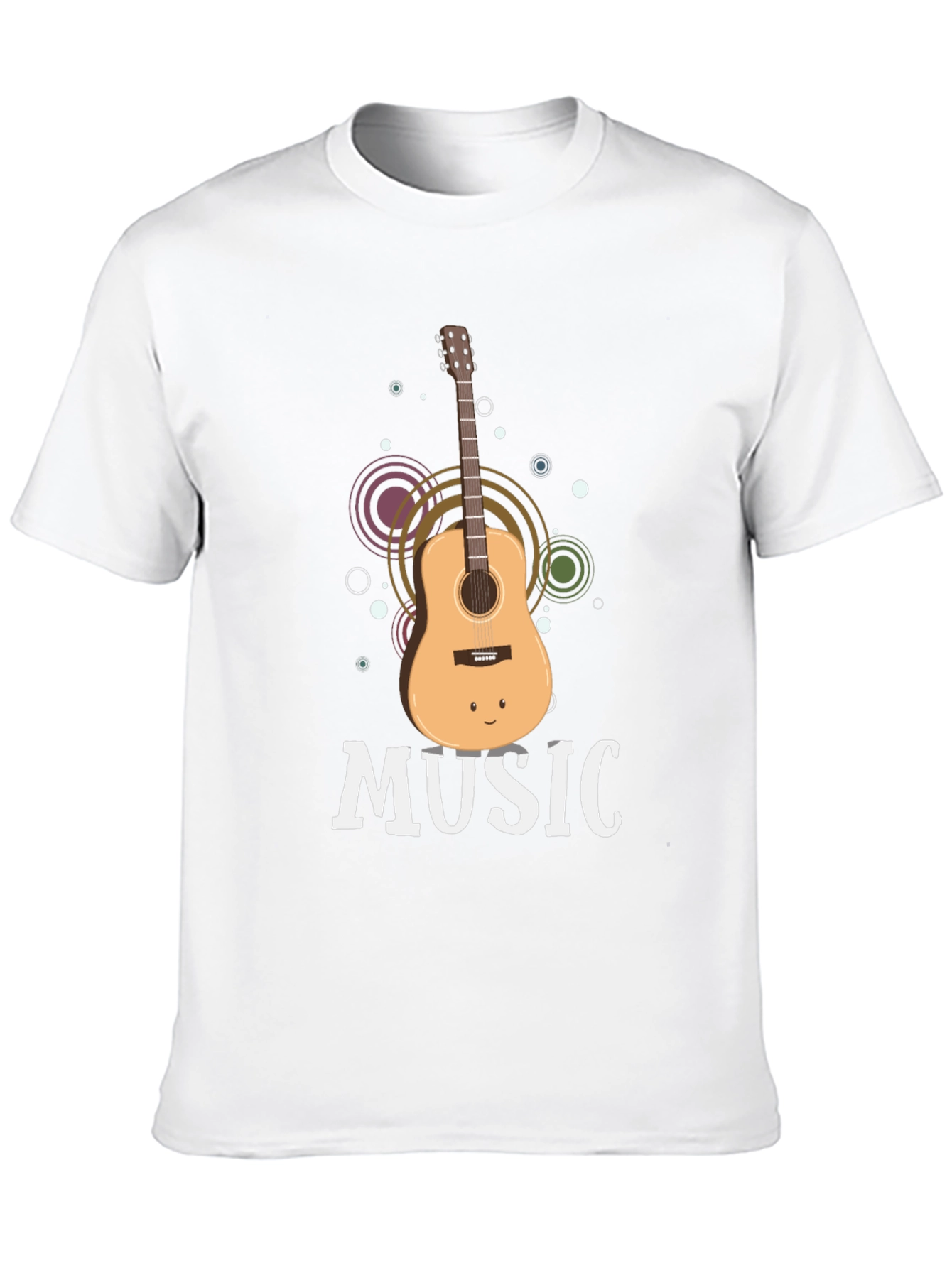 Music Guitar Graphic Tee - Black