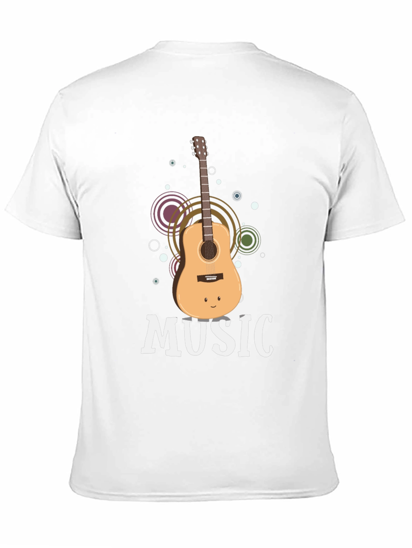 Music Guitar Graphic Tee - Black