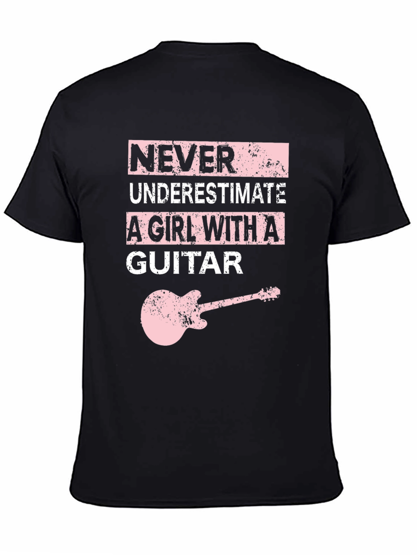 Never Underestimate a Girl with a Guitar T-Shirt