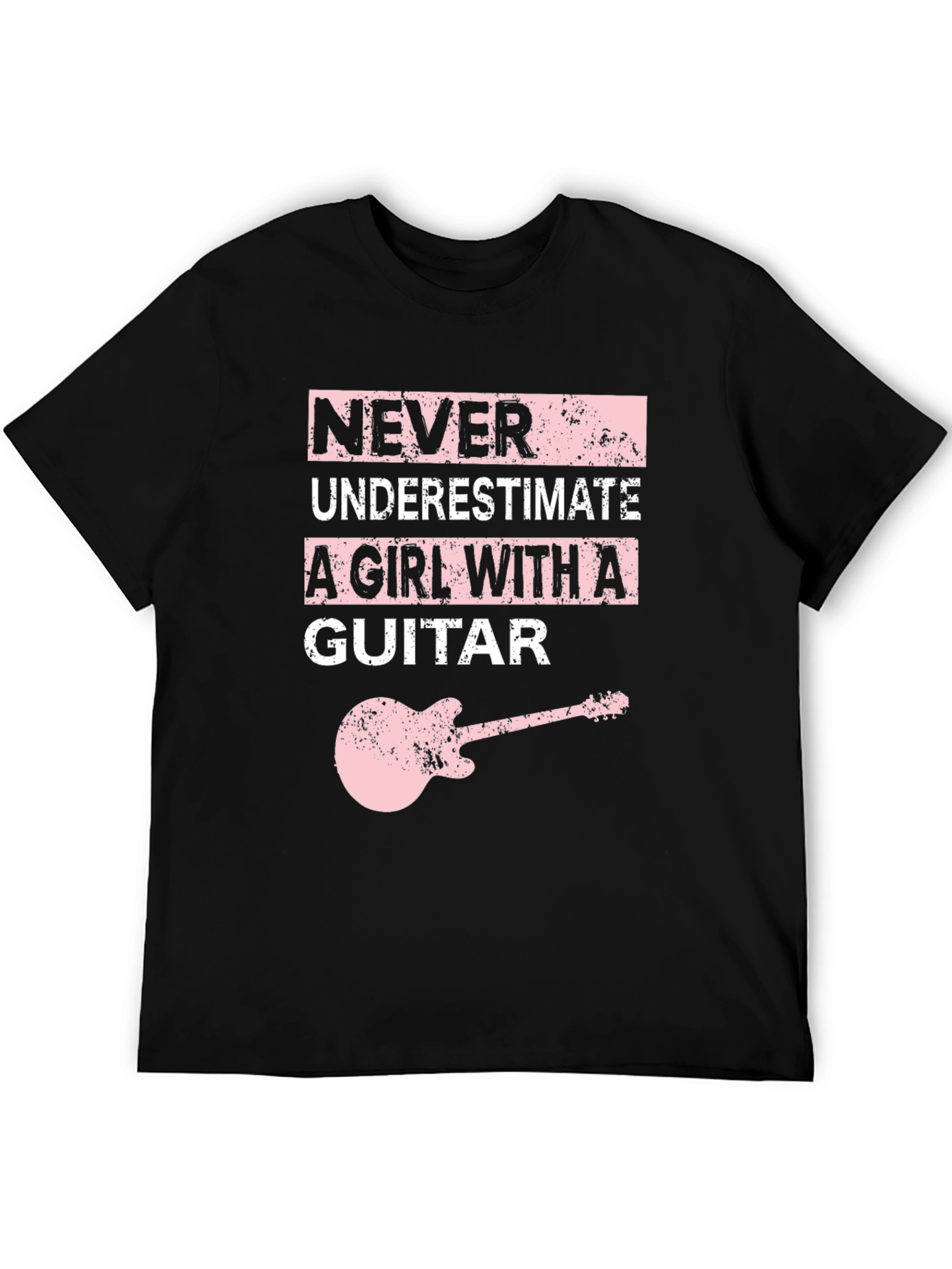 Never Underestimate a Girl with a Guitar T-Shirt